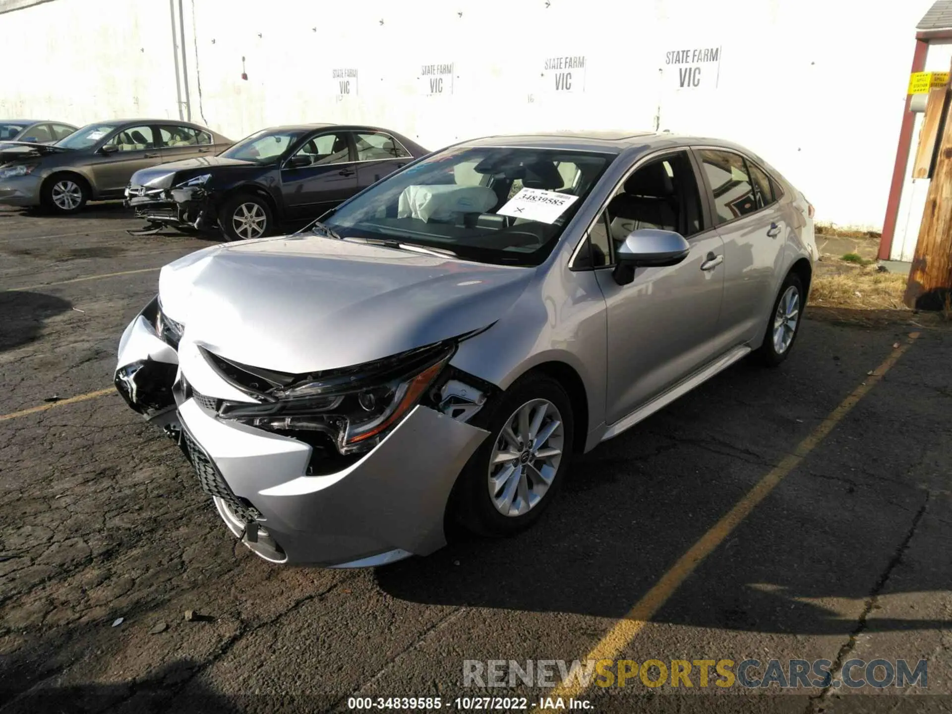 2 fotografías del automóvil dañado JTDFPMAE1NJ214410 TOYOTA COROLLA 2022