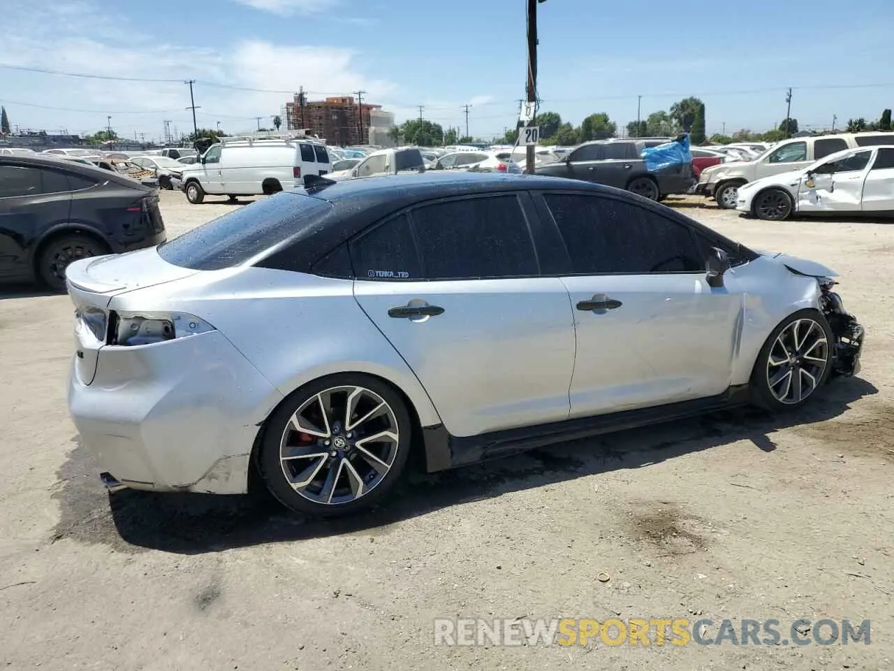 3 fotografías del automóvil dañado JTDM4MCE1NJ091608 TOYOTA COROLLA 2022