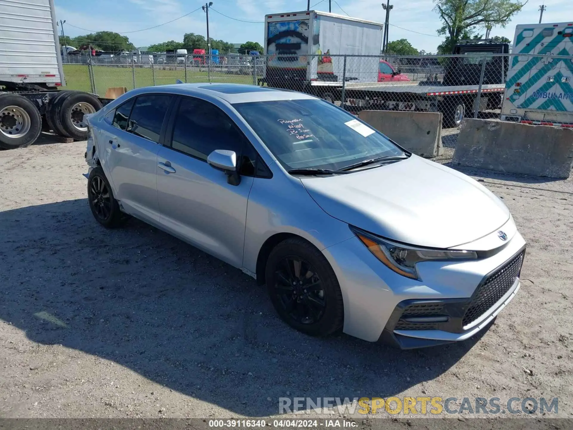 1 fotografías del automóvil dañado JTDP4MCE7N3502169 TOYOTA COROLLA 2022