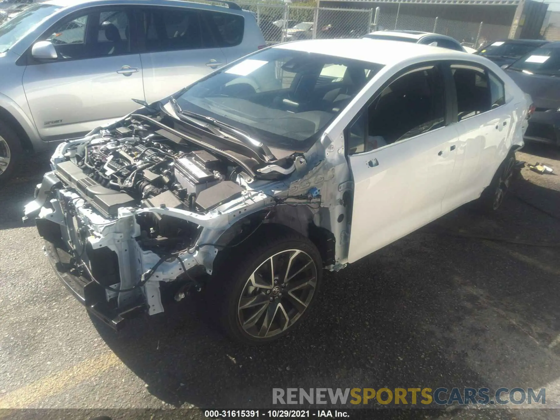 2 fotografías del automóvil dañado JTDS4MCE2NJ086070 TOYOTA COROLLA 2022