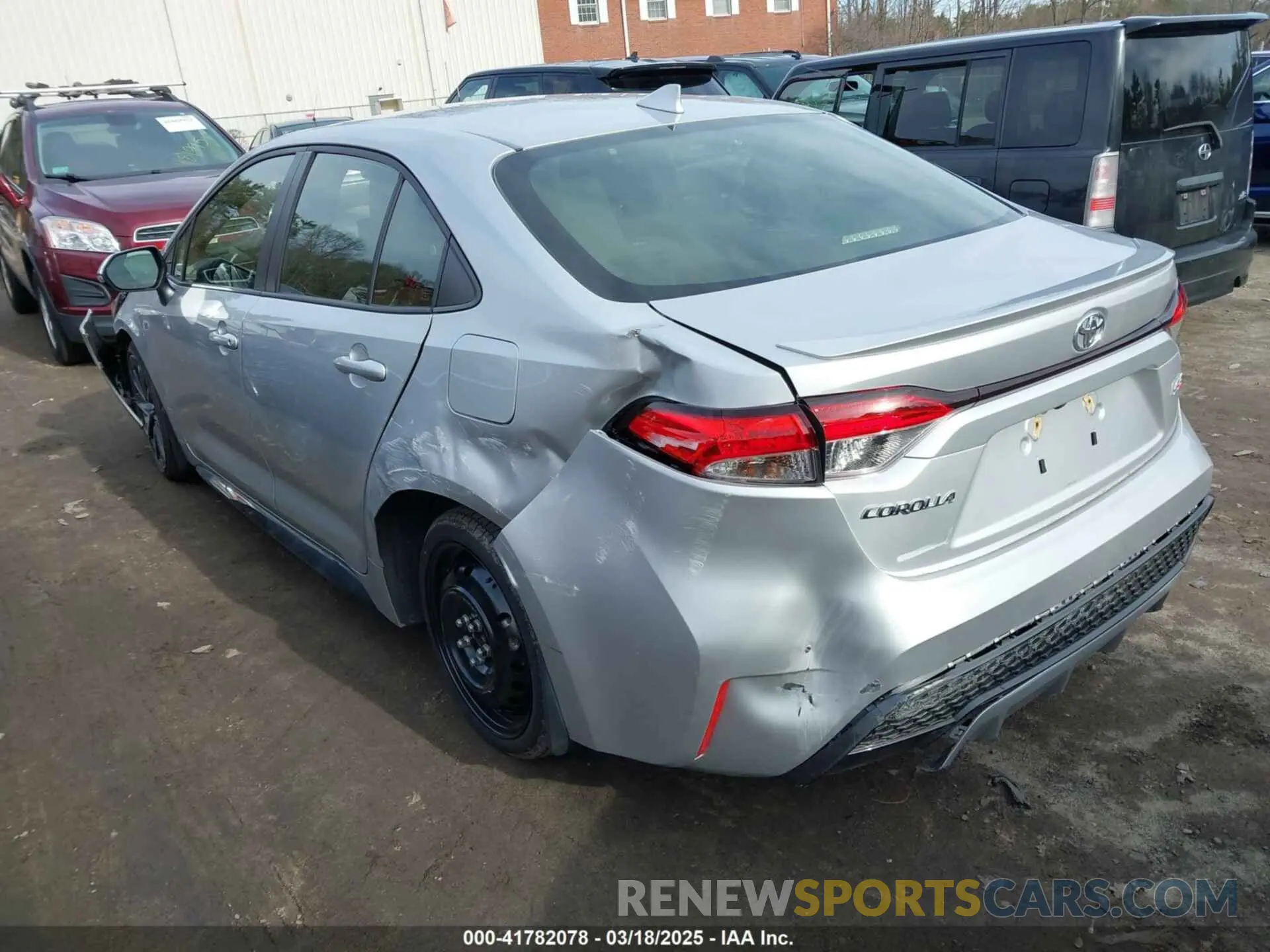 3 fotografías del automóvil dañado JTDS4MCE2NJ087509 TOYOTA COROLLA 2022