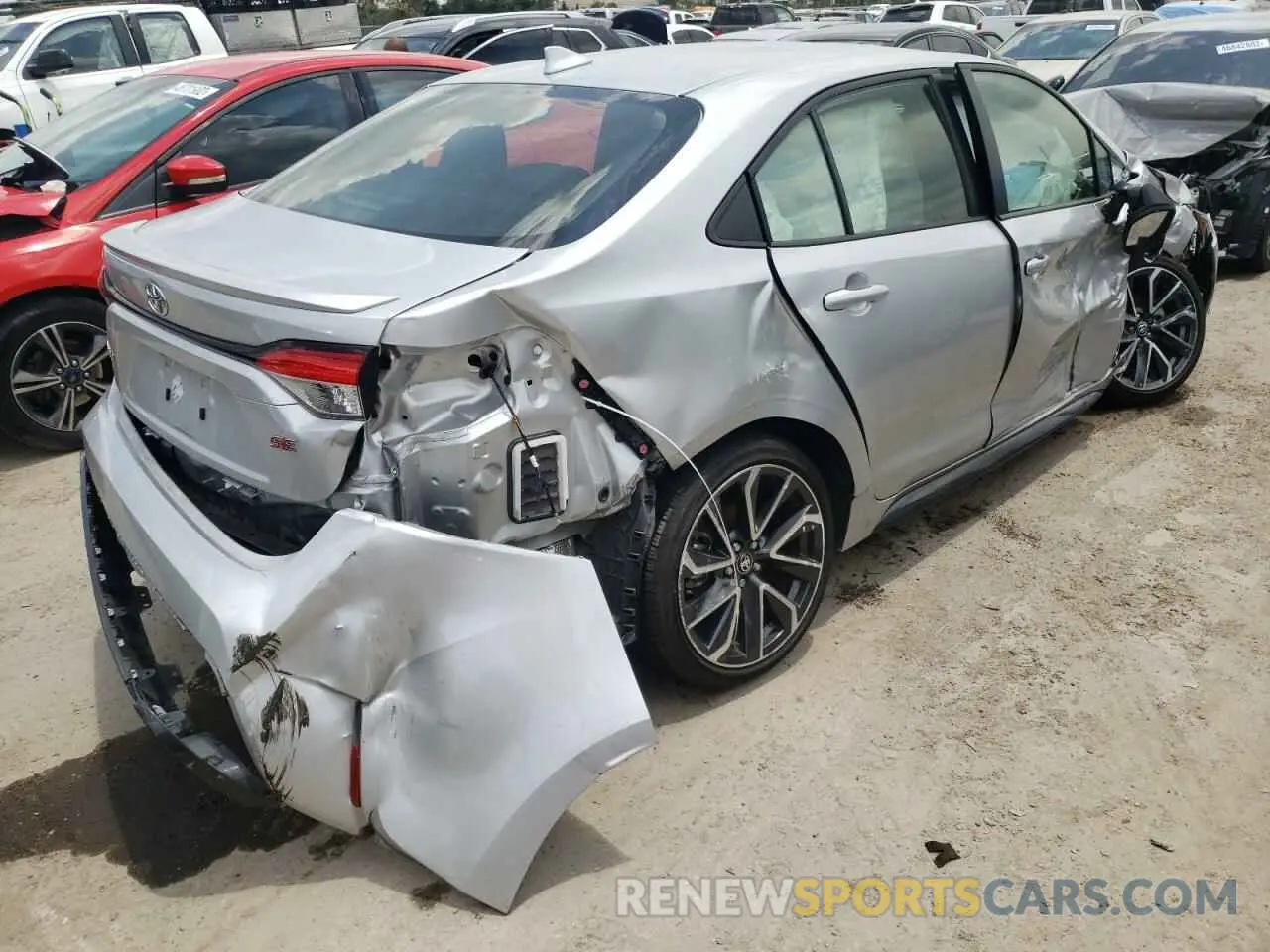 4 fotografías del automóvil dañado JTDS4MCE3NJ082383 TOYOTA COROLLA 2022