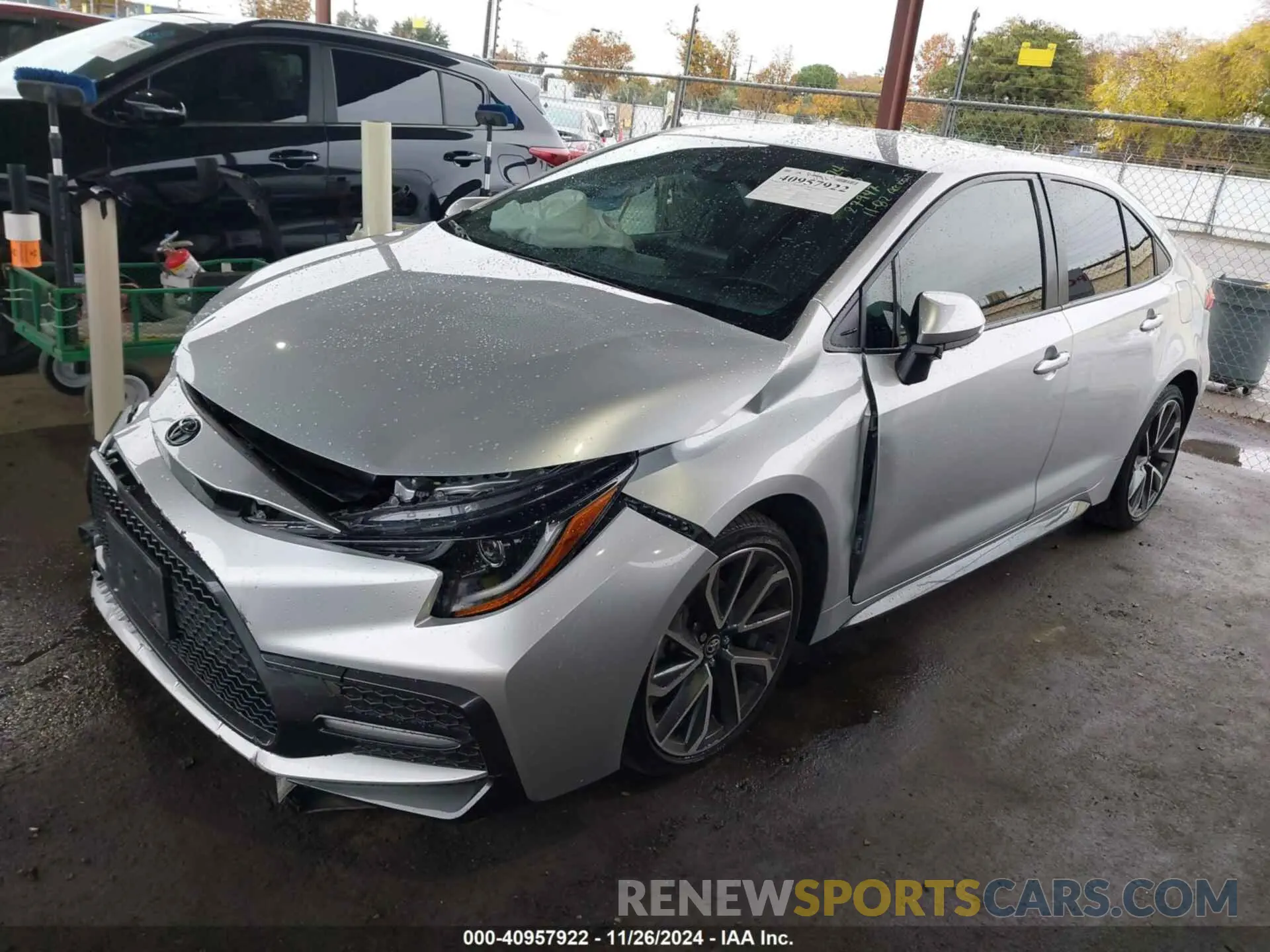 2 fotografías del automóvil dañado JTDS4MCE5N3503850 TOYOTA COROLLA 2022