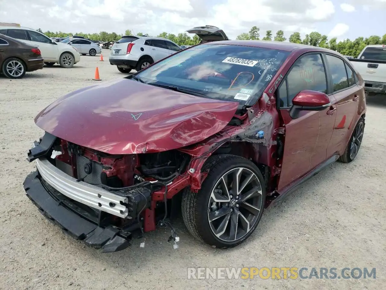 2 fotografías del automóvil dañado JTDS4MCE7NJ084315 TOYOTA COROLLA 2022