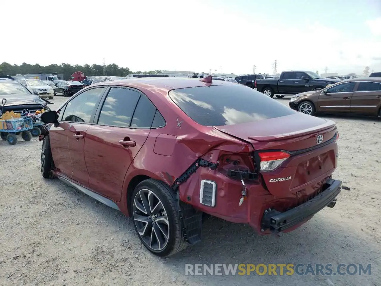 3 fotografías del automóvil dañado JTDS4MCE7NJ084315 TOYOTA COROLLA 2022