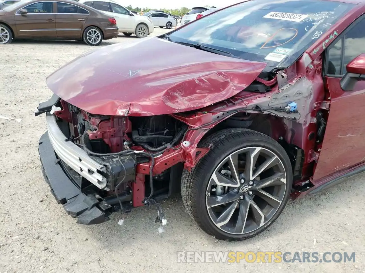 9 fotografías del automóvil dañado JTDS4MCE7NJ084315 TOYOTA COROLLA 2022
