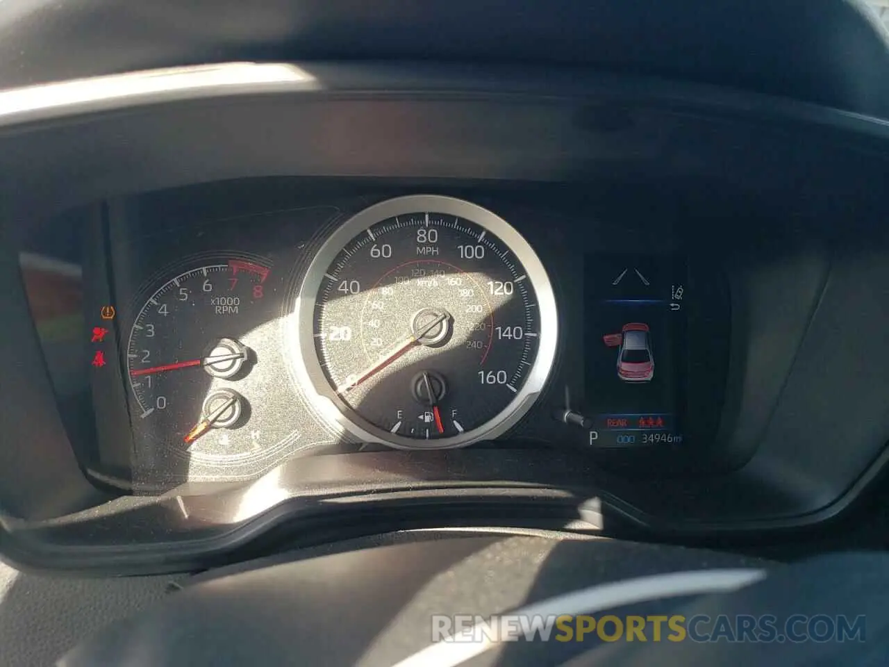9 fotografías del automóvil dañado JTDS4MCE8NJ094822 TOYOTA COROLLA 2022