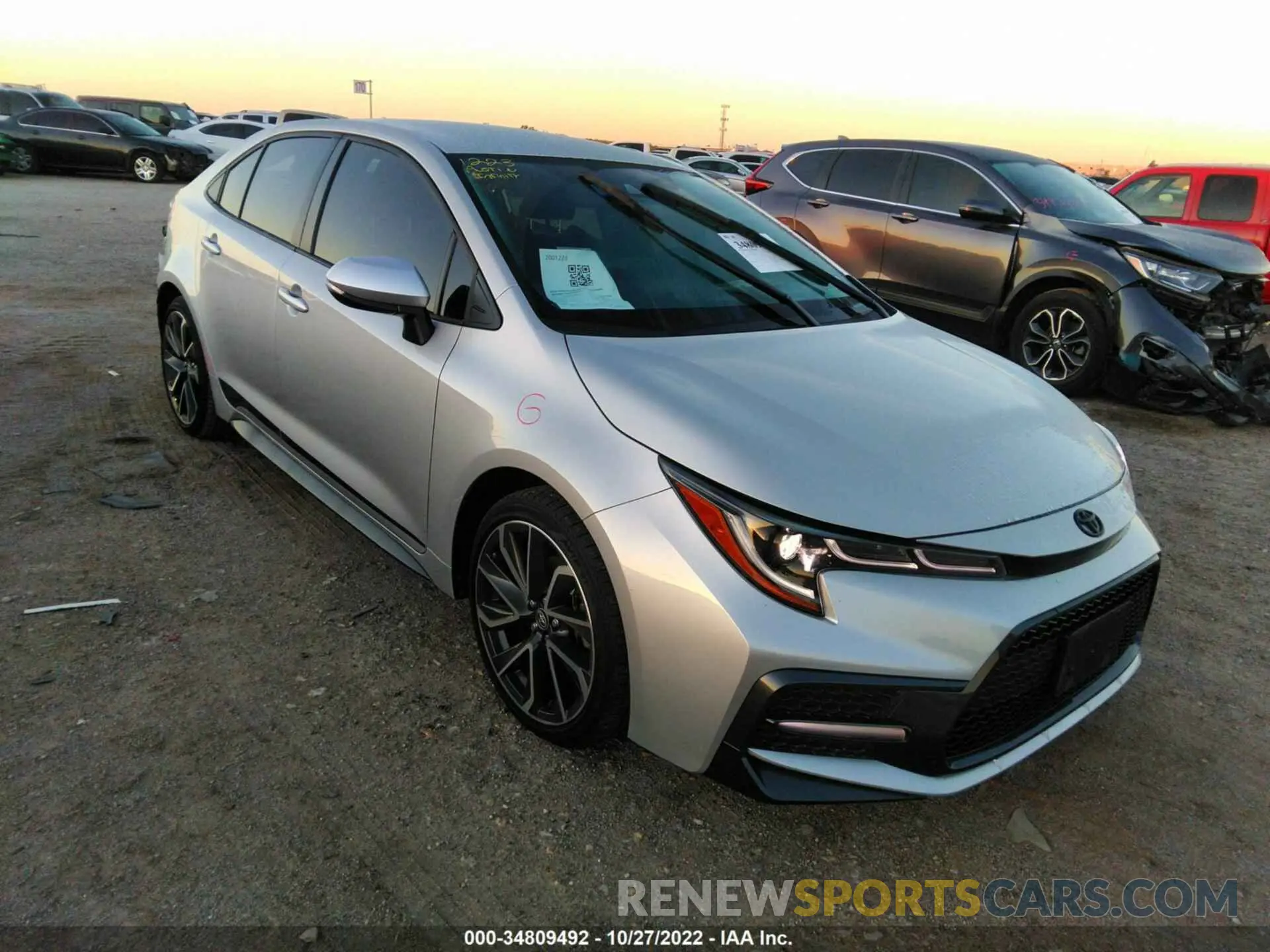 1 fotografías del automóvil dañado JTDS4MCE8NJ096229 TOYOTA COROLLA 2022