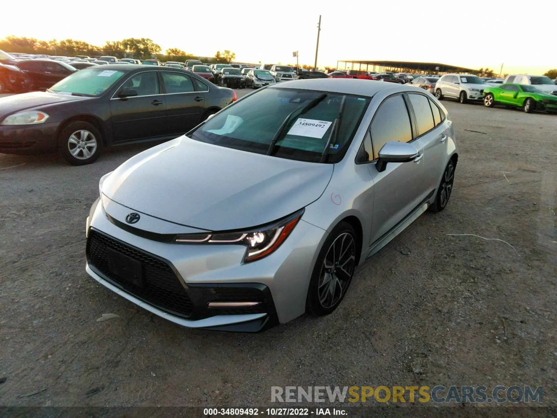 2 fotografías del automóvil dañado JTDS4MCE8NJ096229 TOYOTA COROLLA 2022