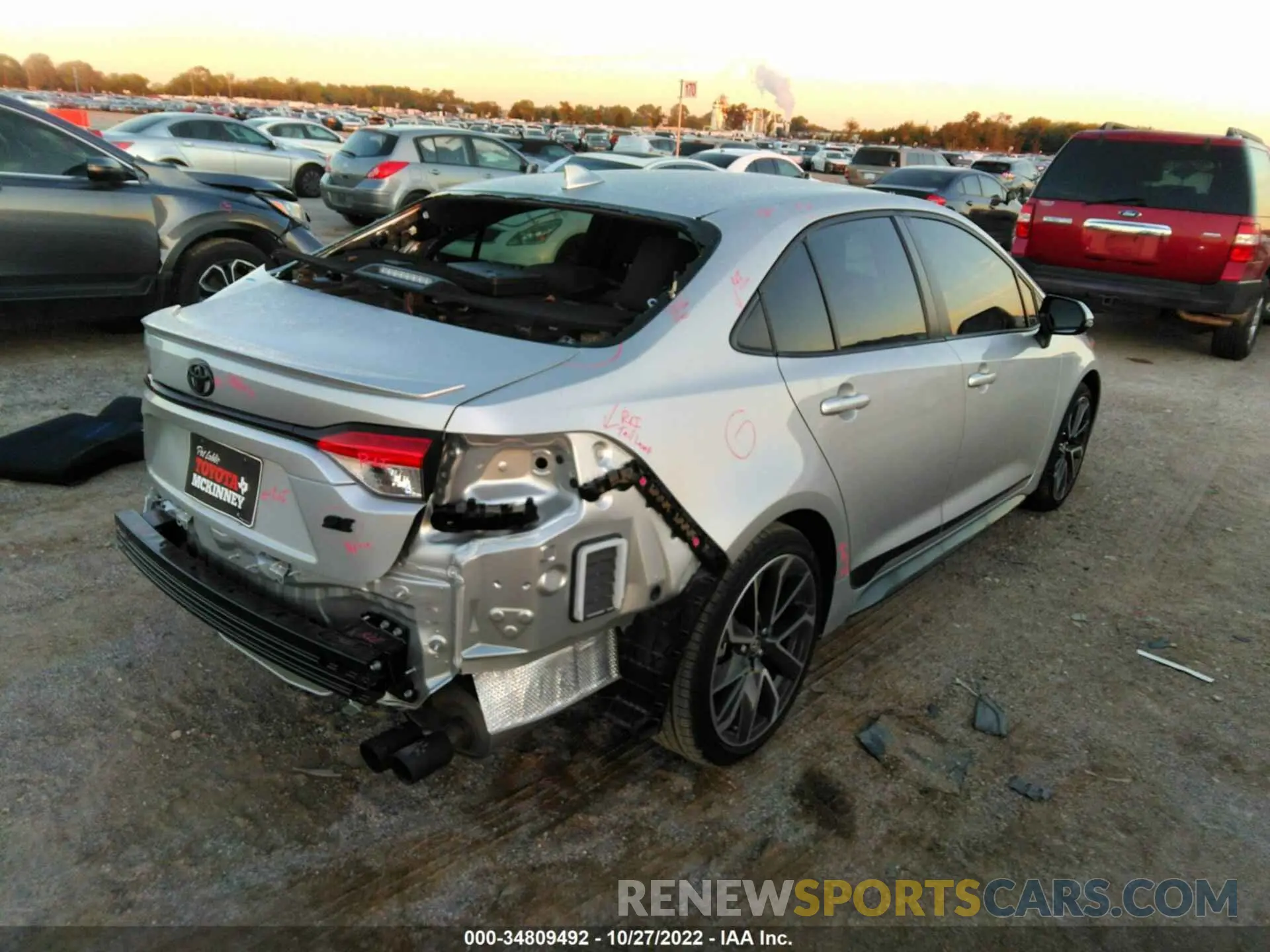 4 fotografías del automóvil dañado JTDS4MCE8NJ096229 TOYOTA COROLLA 2022