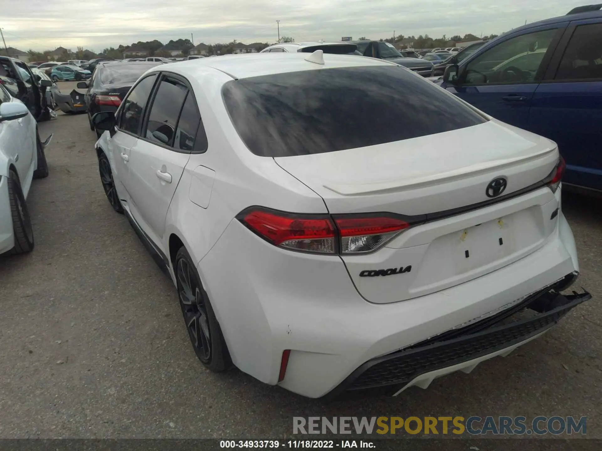 3 fotografías del automóvil dañado JTDS4MCE9N3503477 TOYOTA COROLLA 2022
