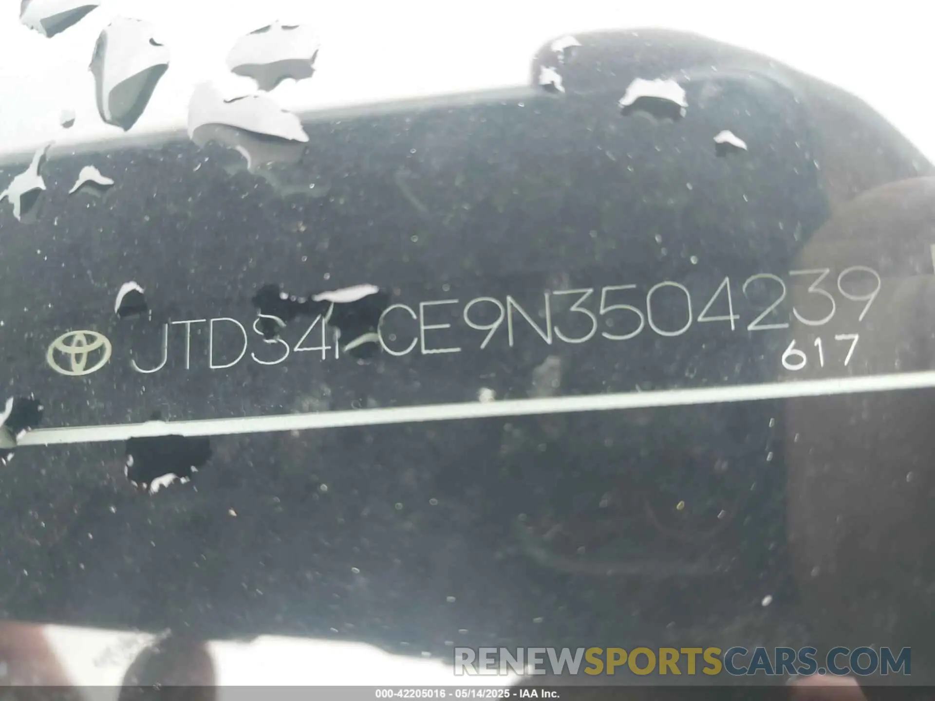 17 fotografías del automóvil dañado JTDS4MCE9N3504239 TOYOTA COROLLA 2022