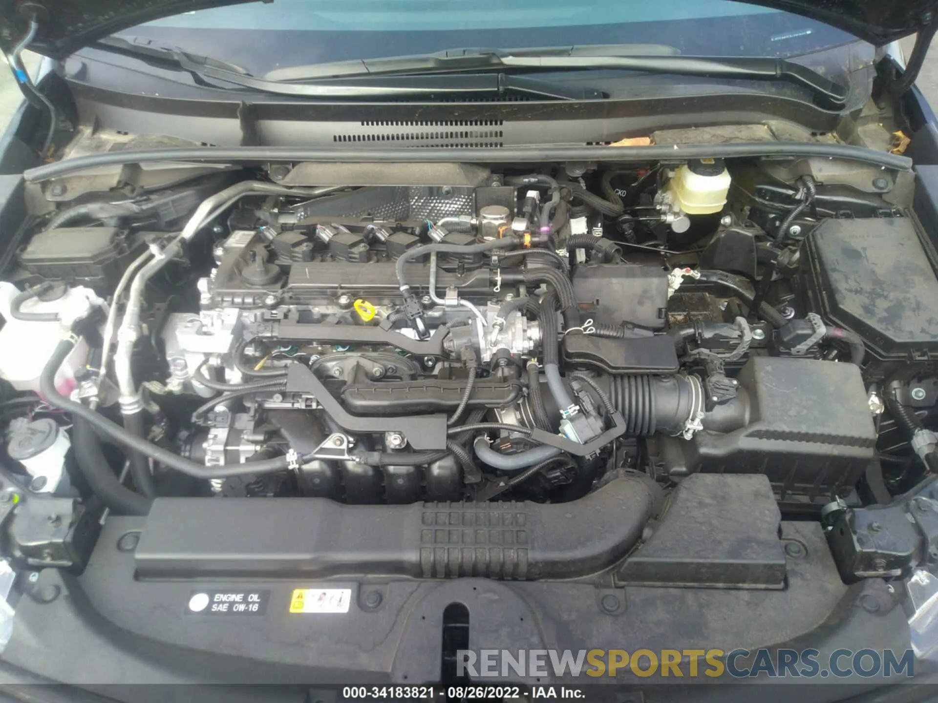 10 fotografías del automóvil dañado JTDT4MCE0NJ092843 TOYOTA COROLLA 2022