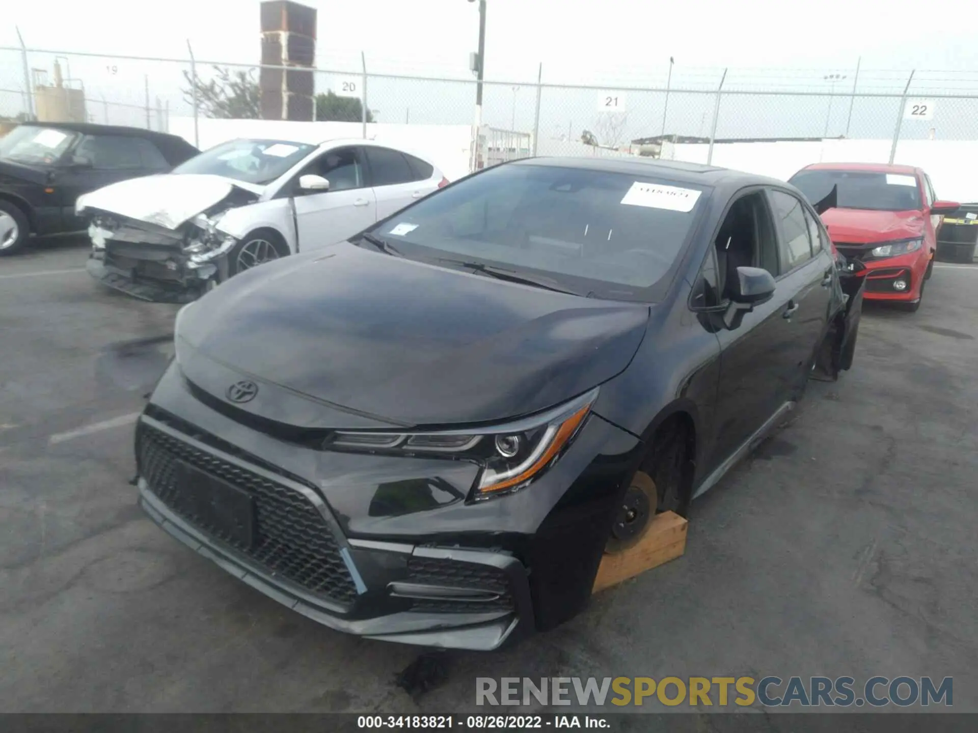 2 fotografías del automóvil dañado JTDT4MCE0NJ092843 TOYOTA COROLLA 2022