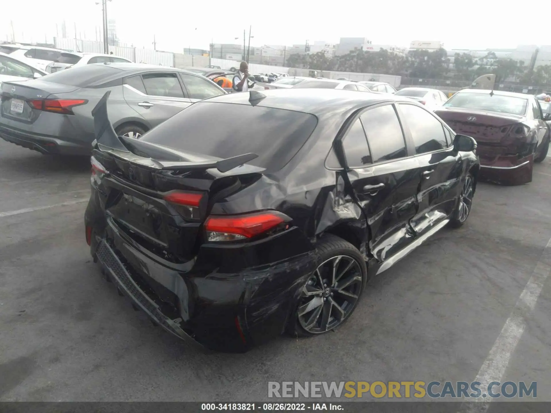 4 fotografías del automóvil dañado JTDT4MCE0NJ092843 TOYOTA COROLLA 2022