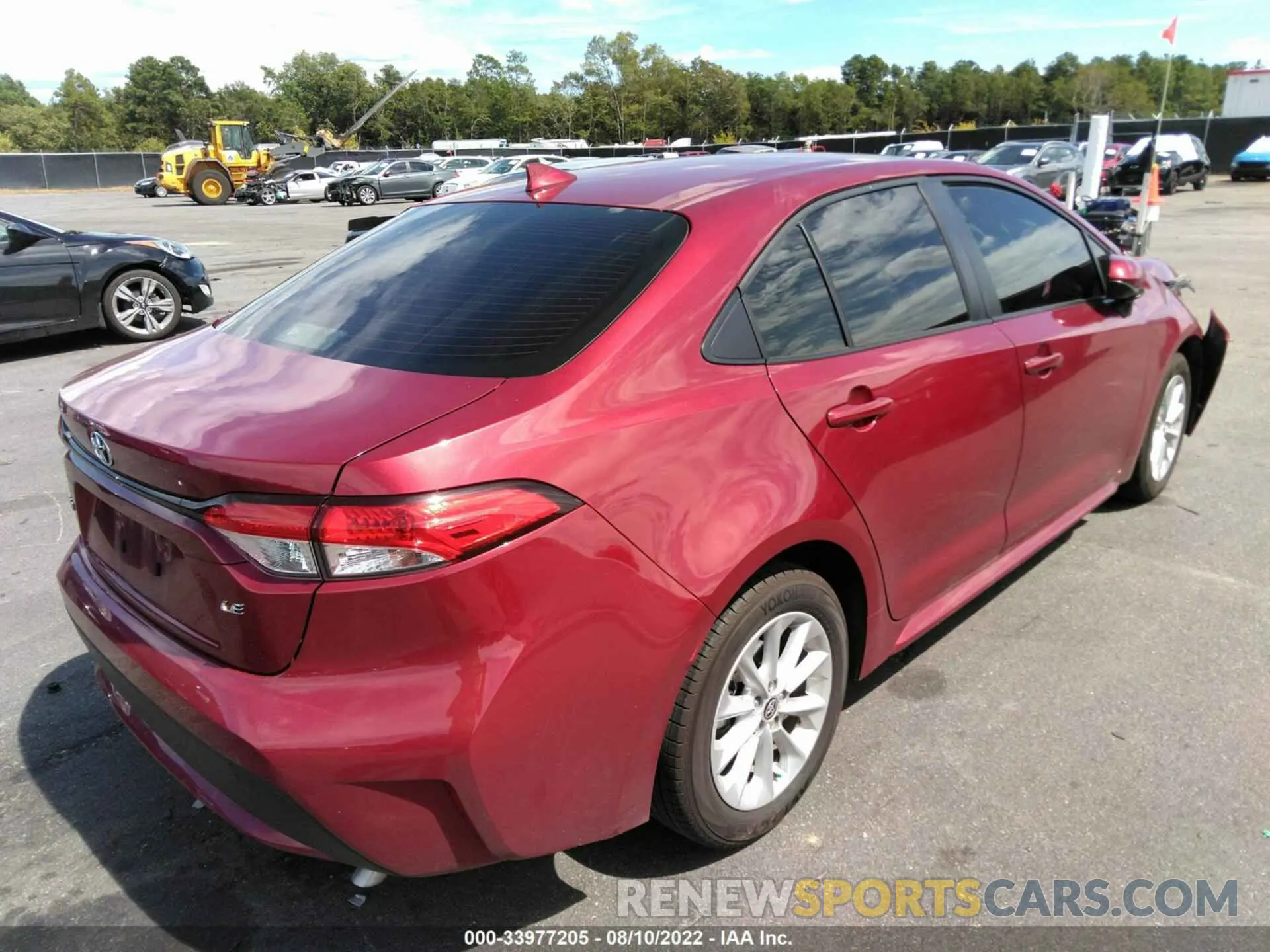 4 fotografías del automóvil dañado JTDVPMAE0NJ211994 TOYOTA COROLLA 2022
