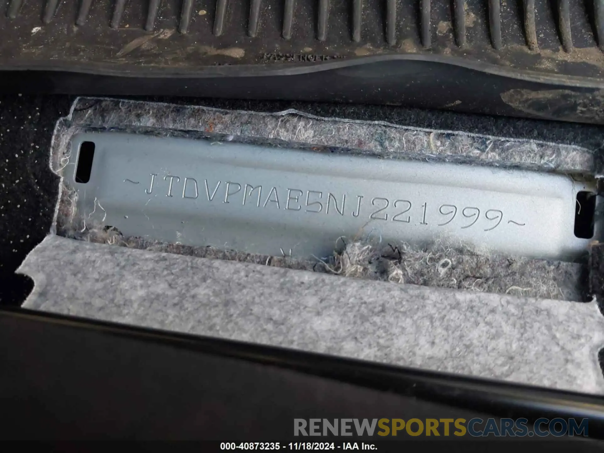 9 fotografías del automóvil dañado JTDVPMAE5NJ221999 TOYOTA COROLLA 2022
