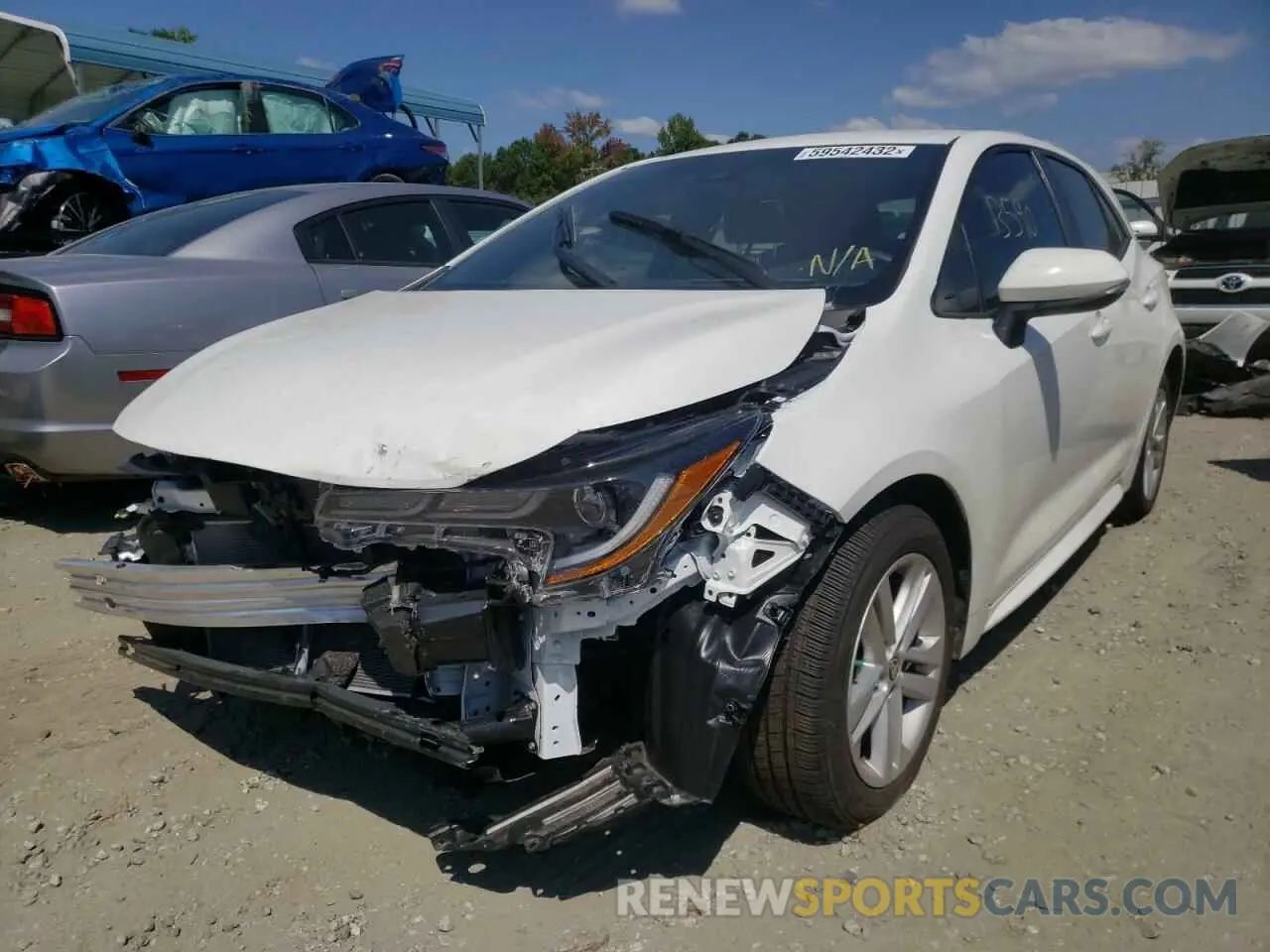 2 fotografías del automóvil dañado JTNB4MBE2N3159827 TOYOTA COROLLA 2022