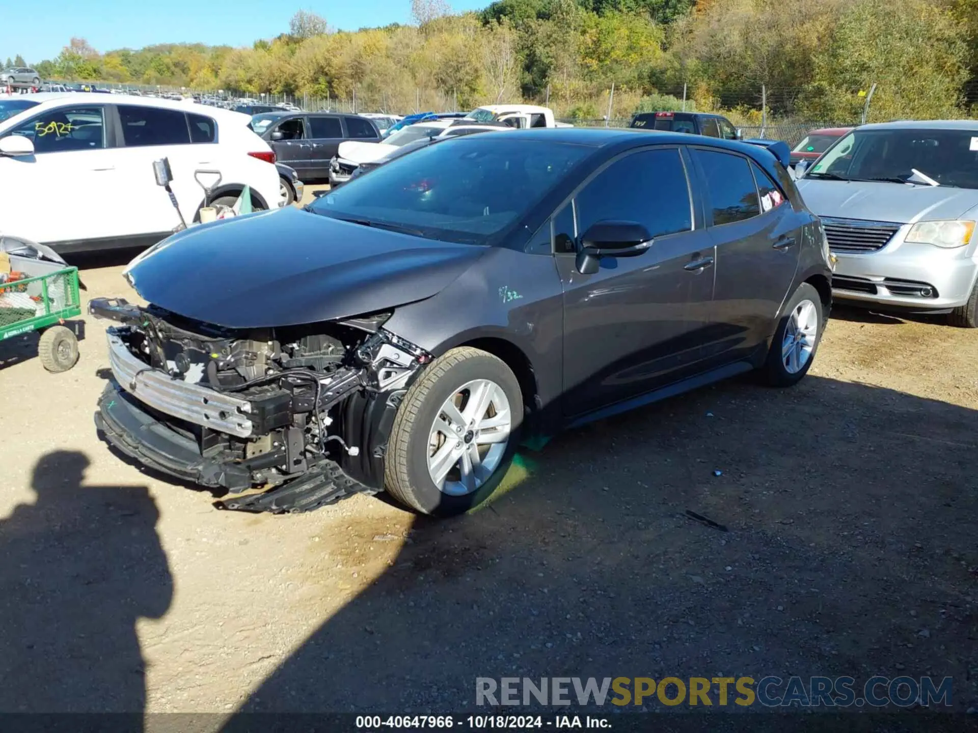 2 fotografías del automóvil dañado JTND4MBE5N3184455 TOYOTA COROLLA 2022