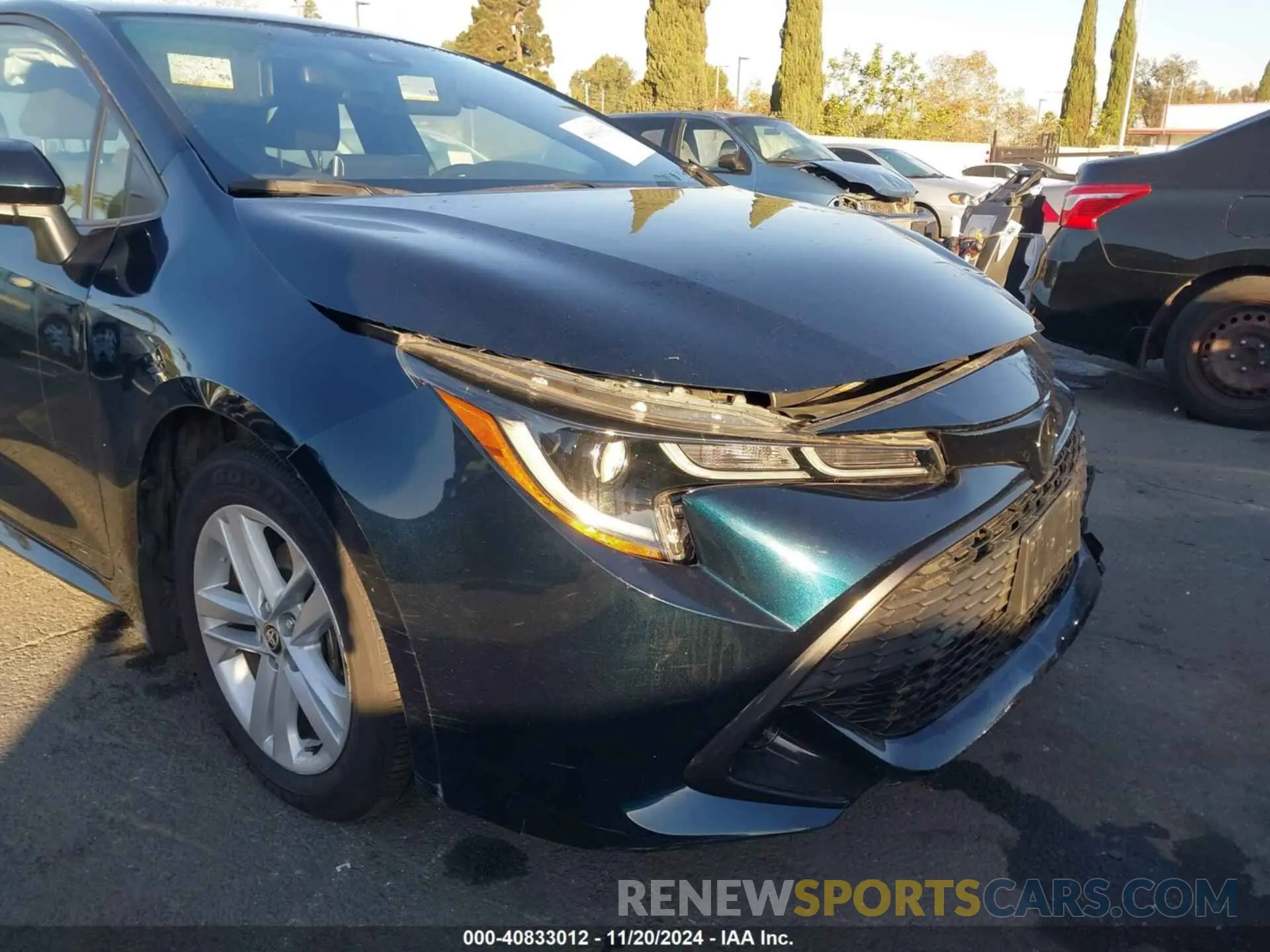 12 fotografías del automóvil dañado JTND4MBE8N3181128 TOYOTA COROLLA 2022