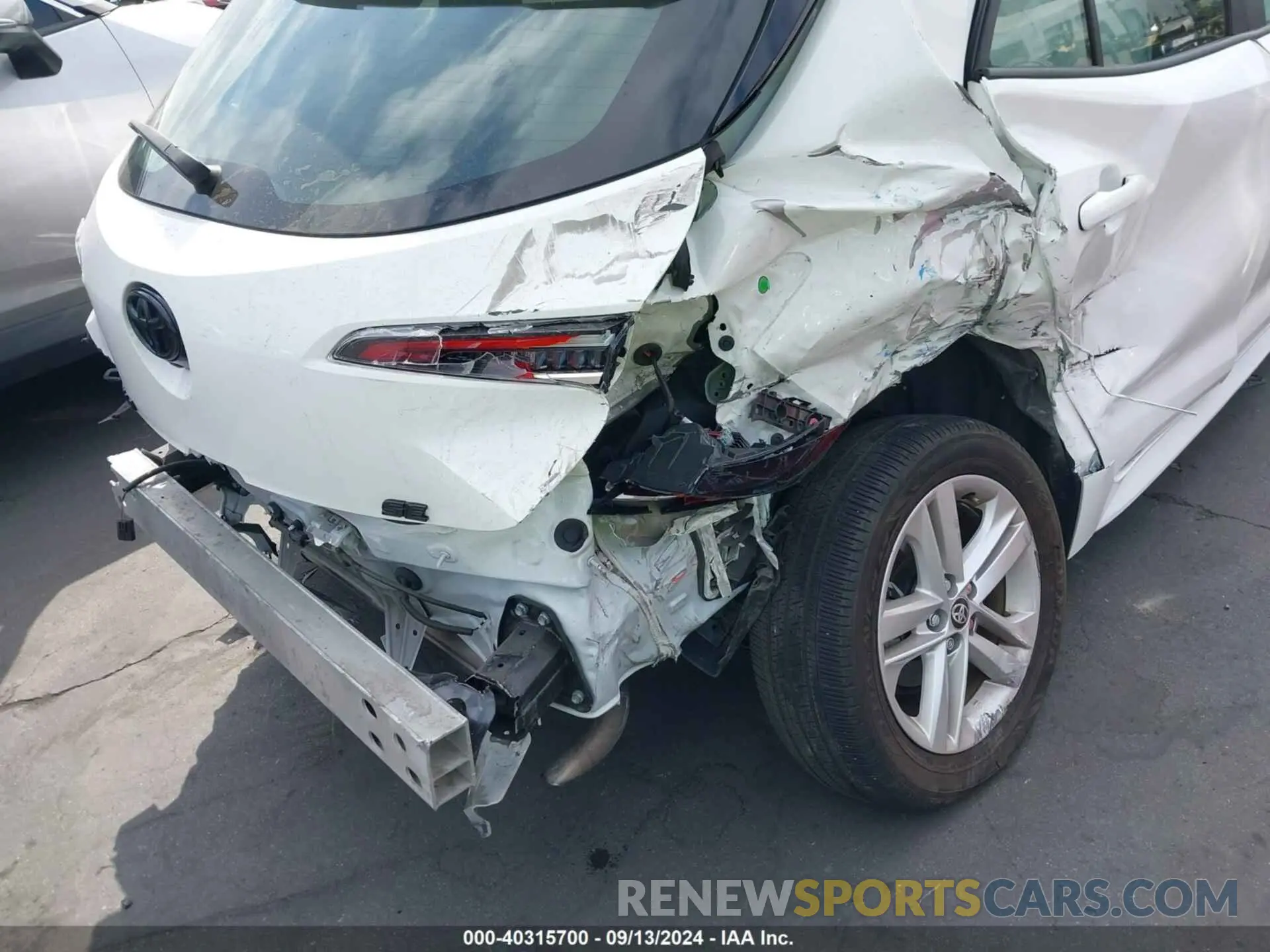 6 fotografías del automóvil dañado JTND4MBE9N3186970 TOYOTA COROLLA 2022