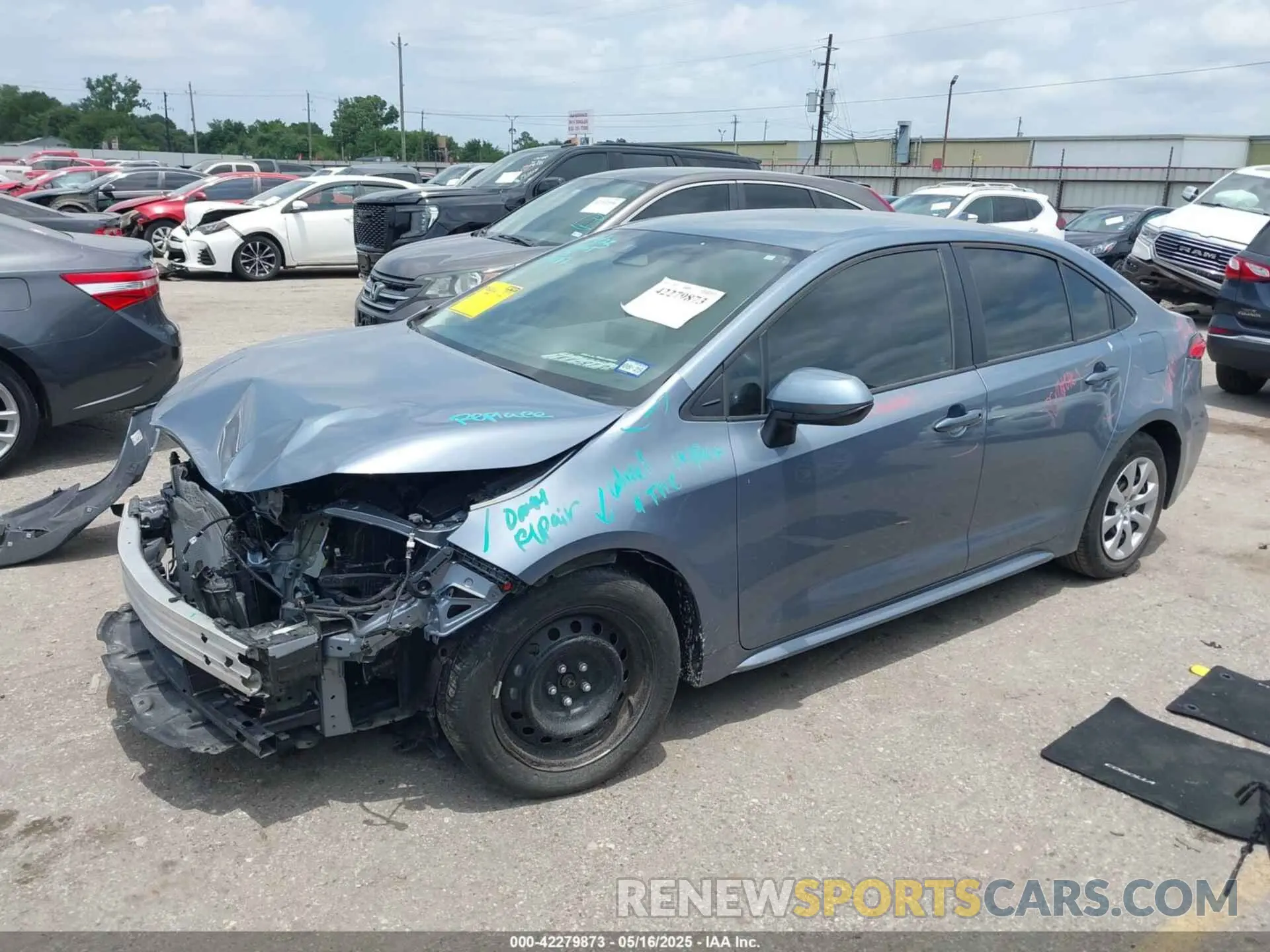 2 fotografías del automóvil dañado 5YFB4MDE0PP073153 TOYOTA COROLLA 2023