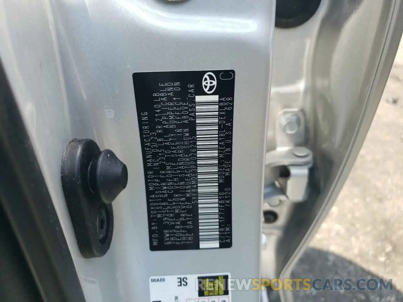 12 fotografías del automóvil dañado 5YFB4MDE3PP026215 TOYOTA COROLLA 2023