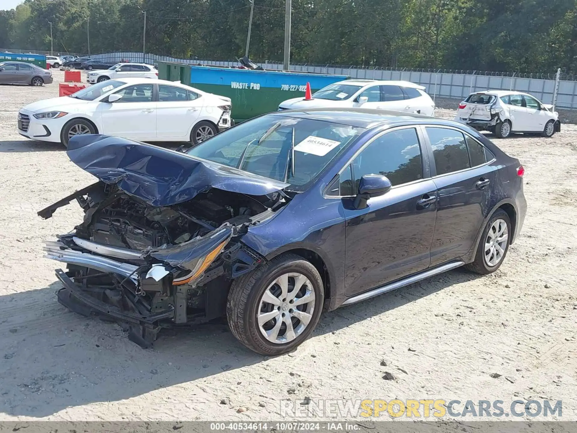 2 fotografías del automóvil dañado 5YFB4MDE3PP069775 TOYOTA COROLLA 2023