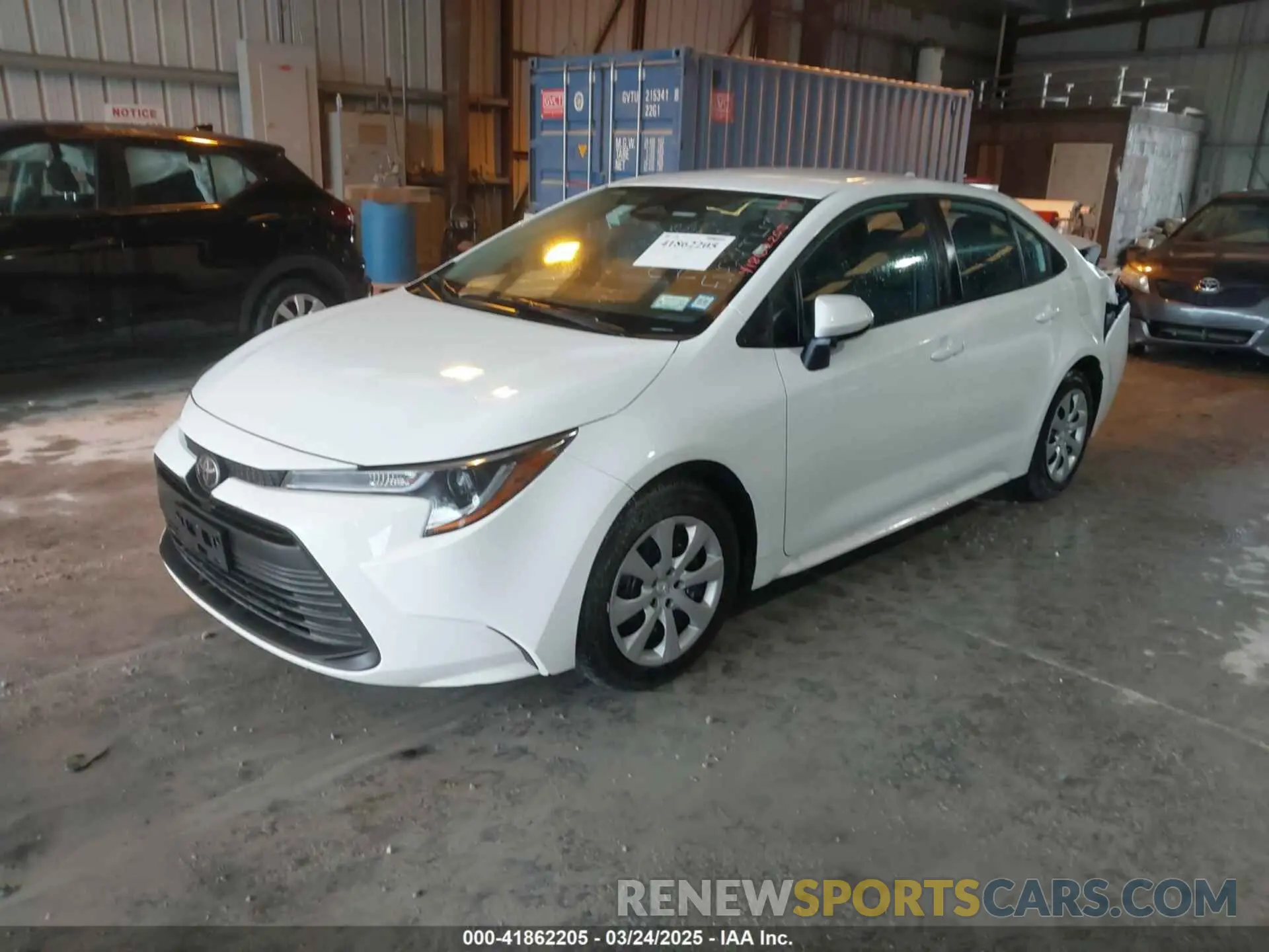 2 fotografías del automóvil dañado 5YFB4MDE7PP060495 TOYOTA COROLLA 2023
