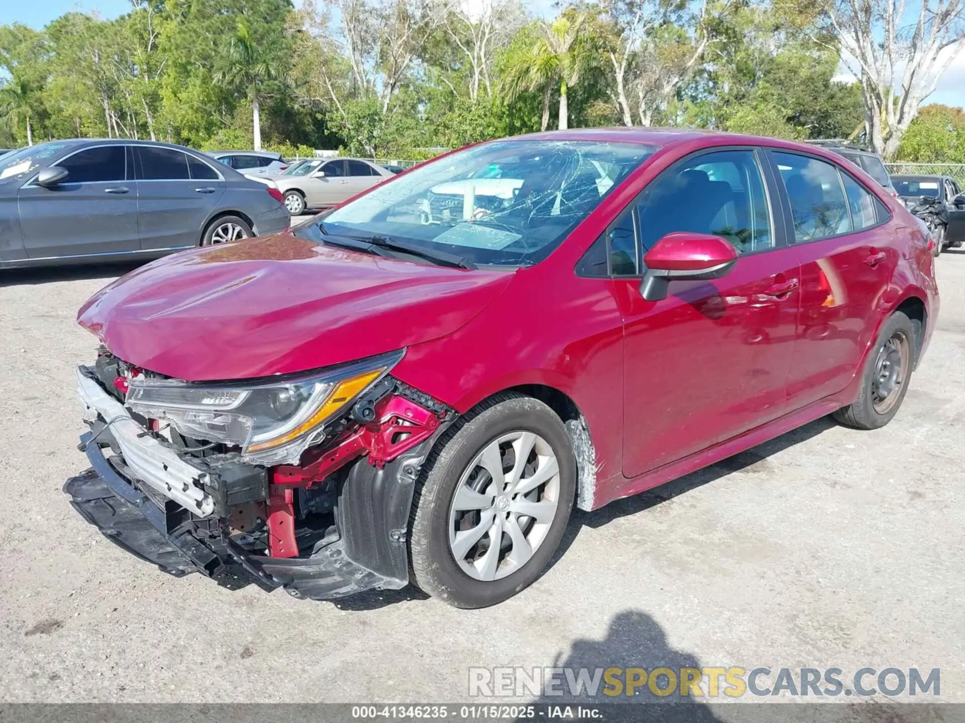 2 fotografías del automóvil dañado 5YFB4MDE7PP076714 TOYOTA COROLLA 2023