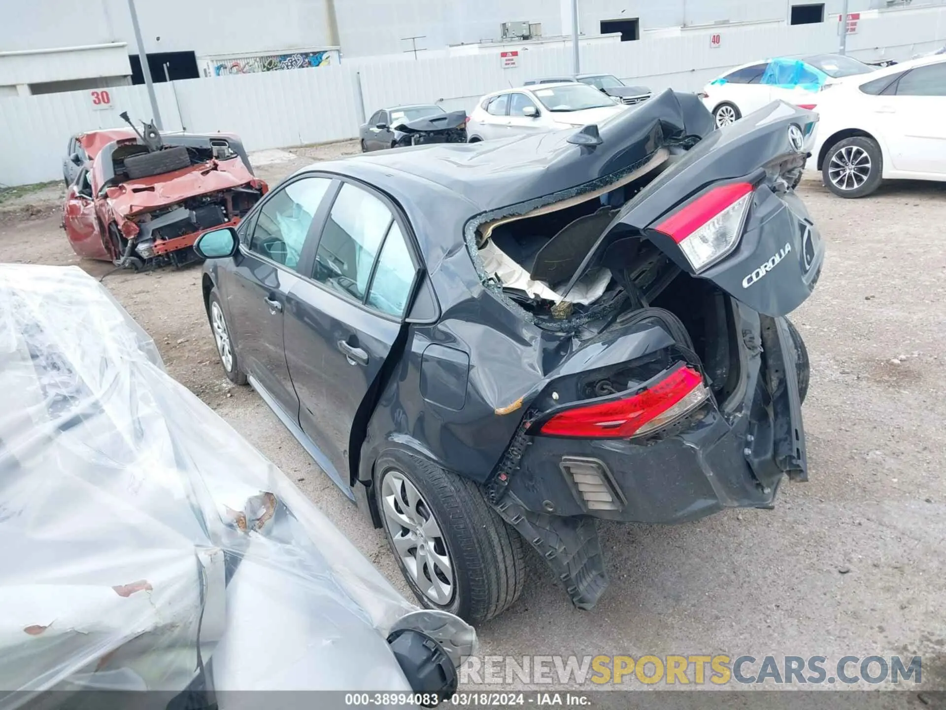 3 fotografías del automóvil dañado 5YFB4MDE8PP020488 TOYOTA COROLLA 2023