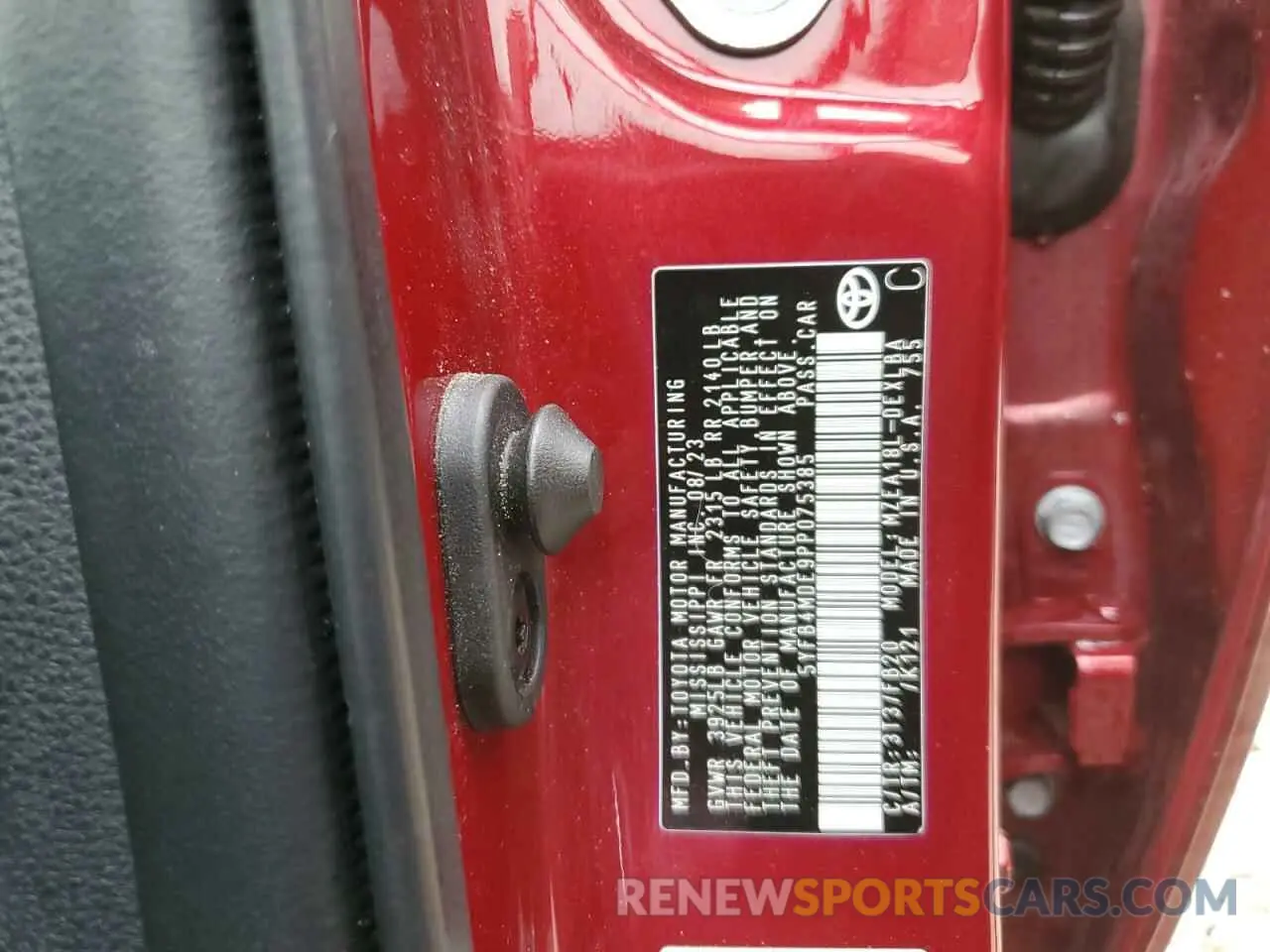 12 fotografías del automóvil dañado 5YFB4MDE9PP075385 TOYOTA COROLLA 2023