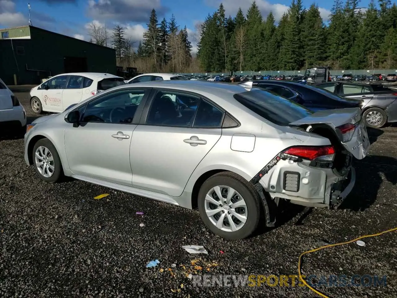 2 fotografías del automóvil dañado 5YFB4MDEXPP038345 TOYOTA COROLLA 2023