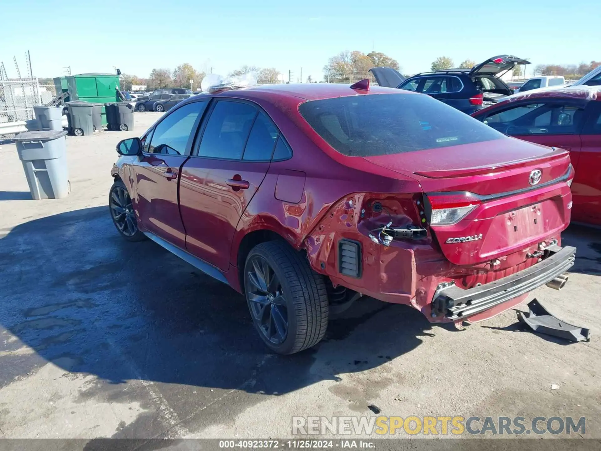 3 fotografías del automóvil dañado 5YFS4MCE3PP155783 TOYOTA COROLLA 2023