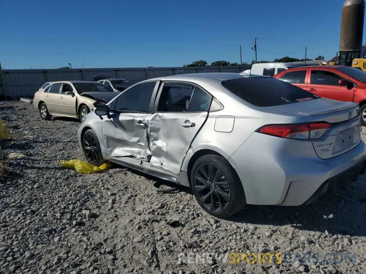 2 fotografías del automóvil dañado 5YFS4MCE4PP163374 TOYOTA COROLLA 2023