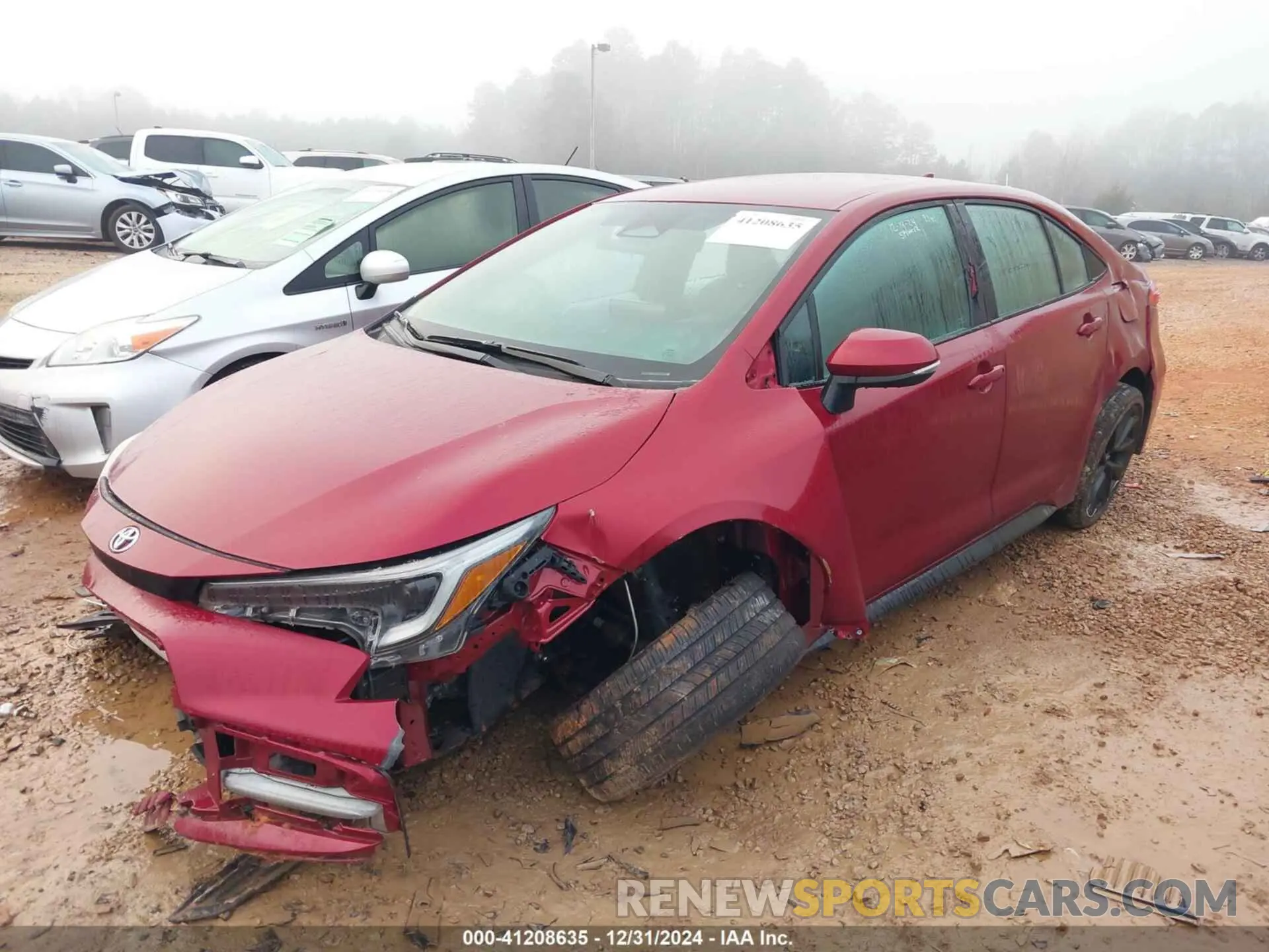 2 fotografías del automóvil dañado 5YFS4MCE6PP139741 TOYOTA COROLLA 2023