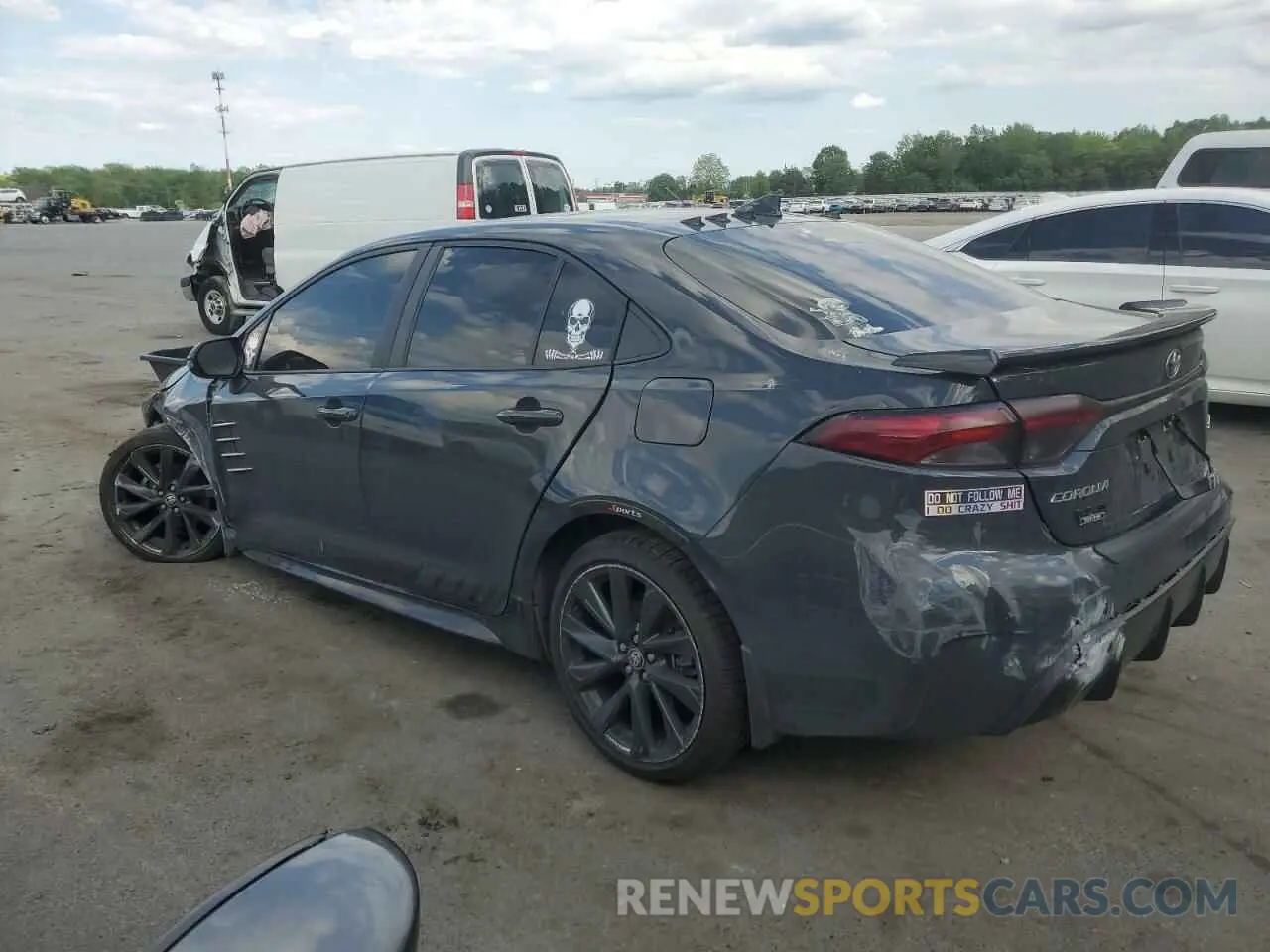 2 fotografías del automóvil dañado 5YFS4MCE6PP167832 TOYOTA COROLLA 2023