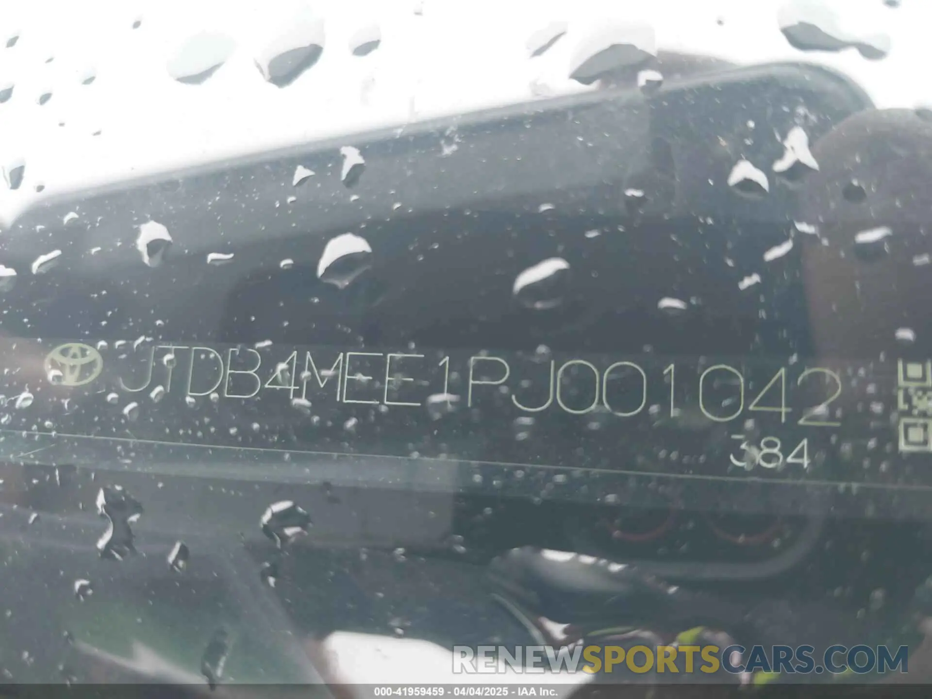 9 fotografías del automóvil dañado JTDB4MEE1PJ001042 TOYOTA COROLLA 2023