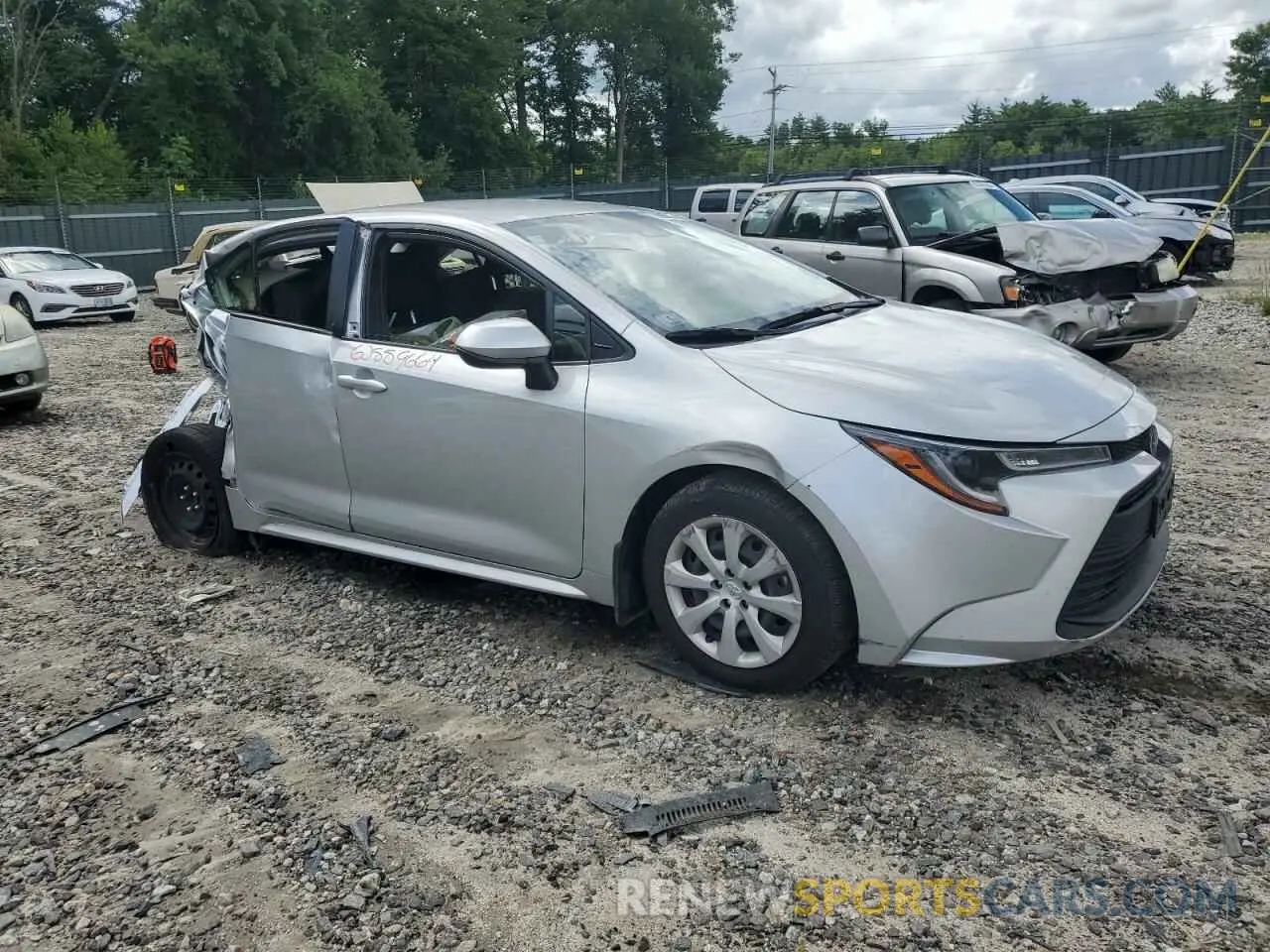 4 fotografías del automóvil dañado JTDB4MEE3P3011916 TOYOTA COROLLA 2023