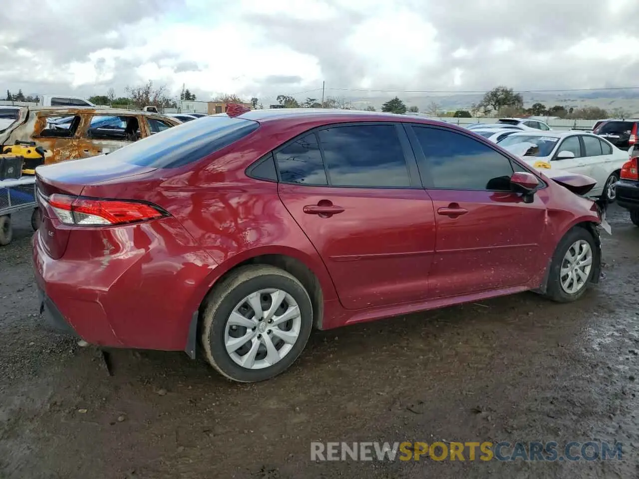 3 fotografías del automóvil dañado JTDB4MEE6PJ002672 TOYOTA COROLLA 2023