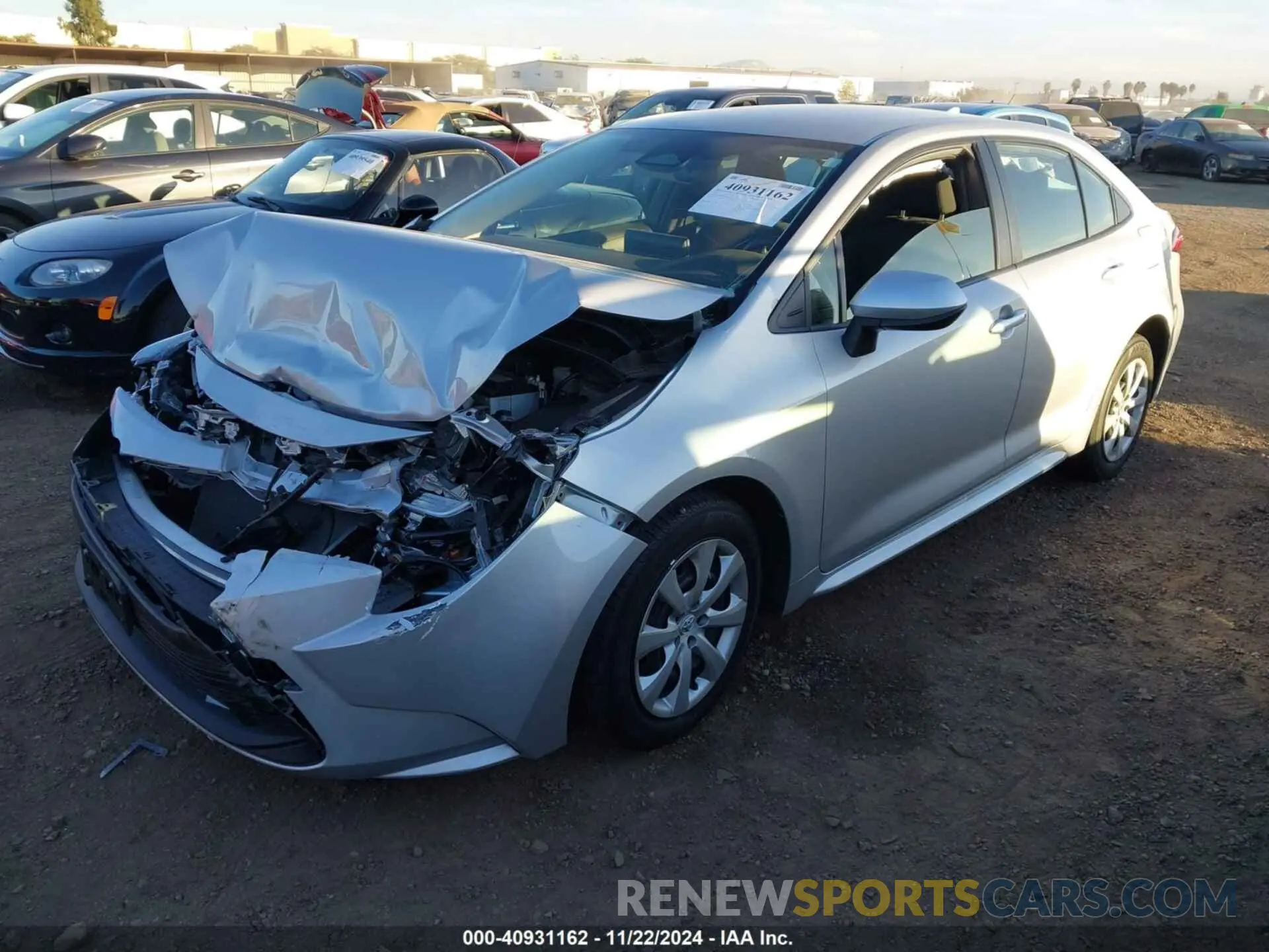 2 fotografías del automóvil dañado JTDB4MEE8PJ002835 TOYOTA COROLLA 2023