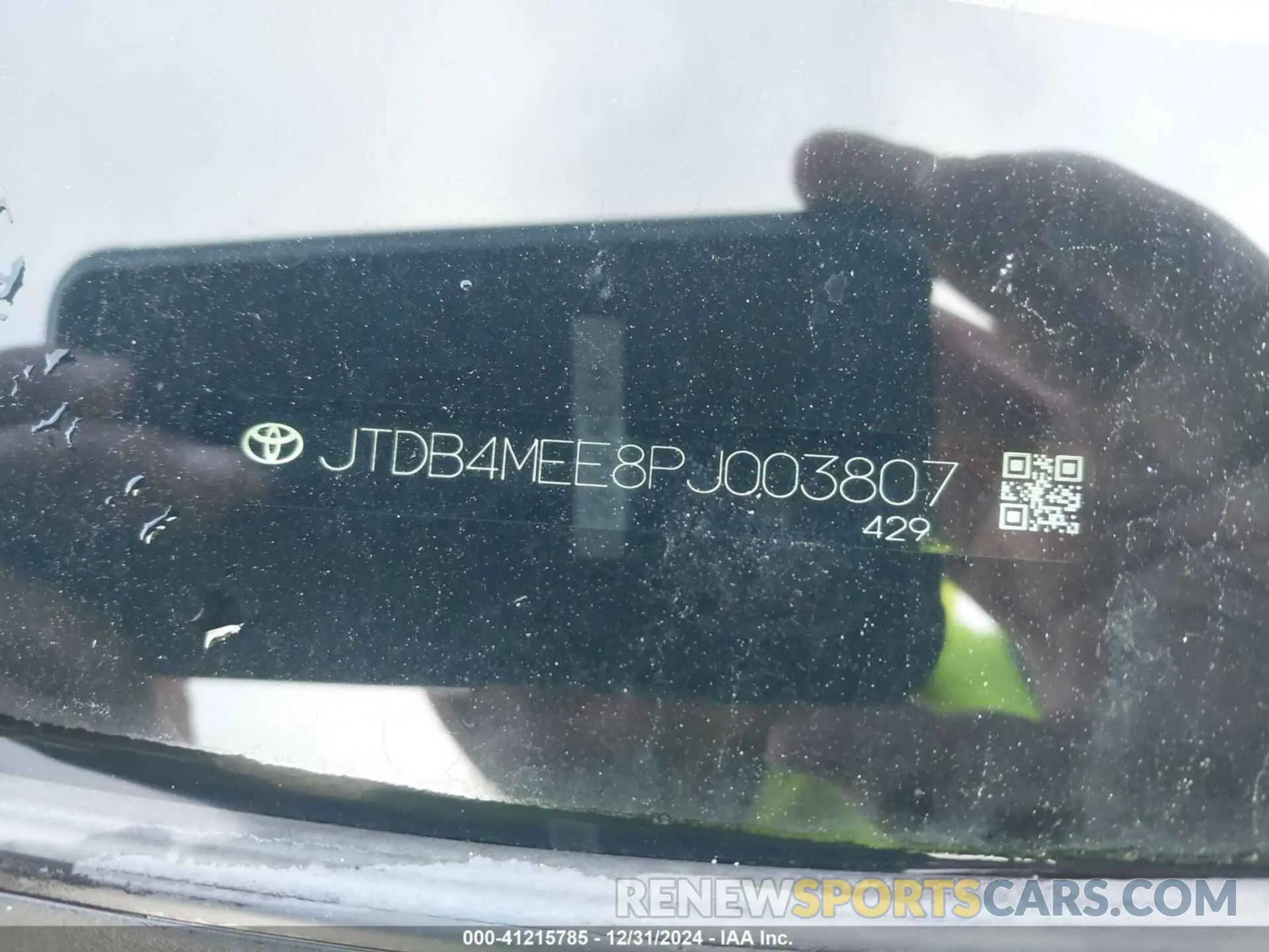 9 fotografías del automóvil dañado JTDB4MEE8PJ003807 TOYOTA COROLLA 2023