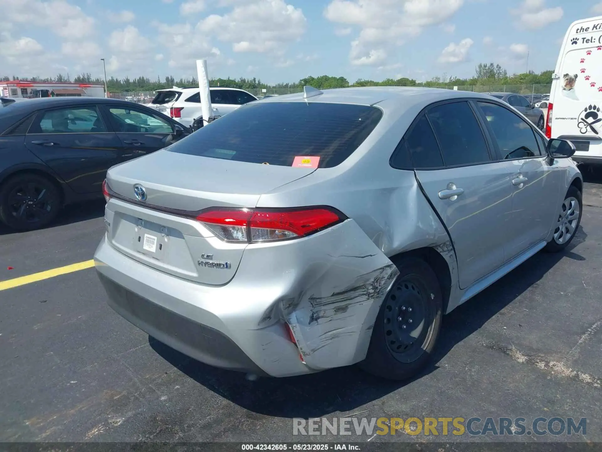 4 fotografías del automóvil dañado JTDBCMFE0P3021742 TOYOTA COROLLA 2023