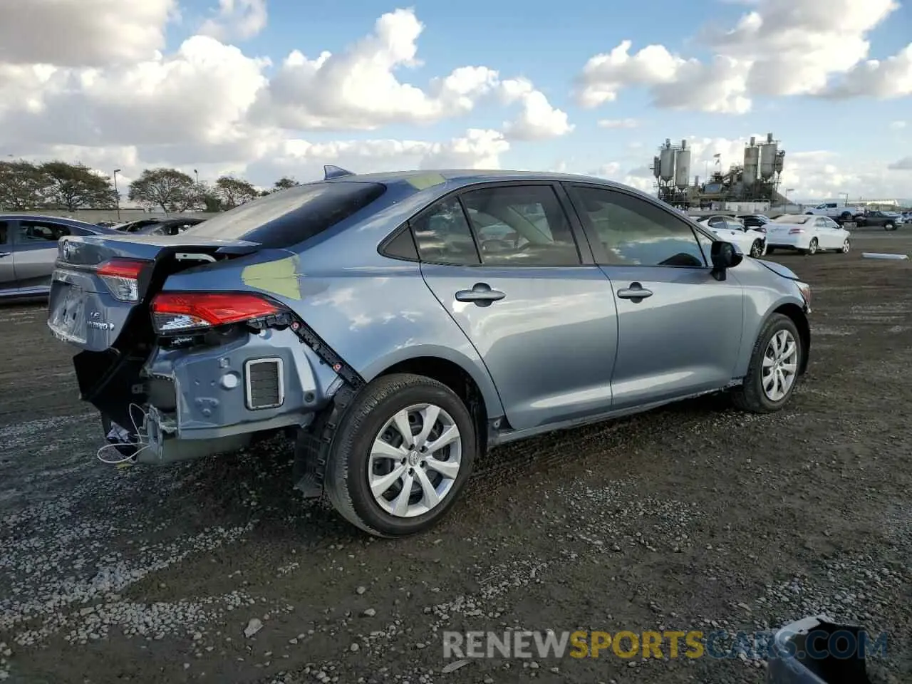 3 fotografías del automóvil dañado JTDBCMFE0PJ013703 TOYOTA COROLLA 2023