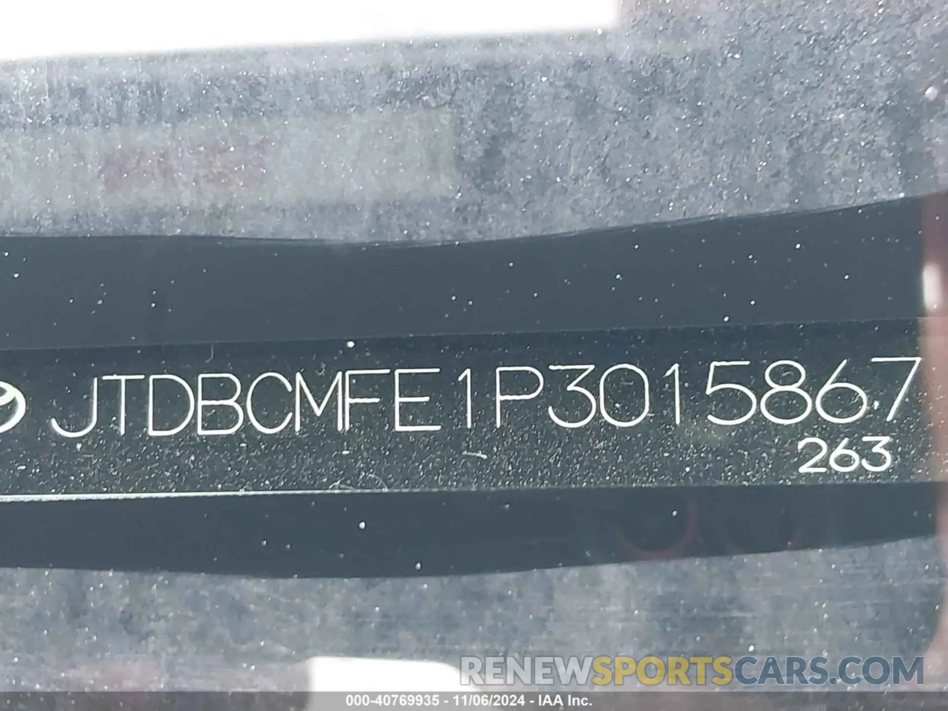 9 fotografías del automóvil dañado JTDBCMFE1P3015867 TOYOTA COROLLA 2023