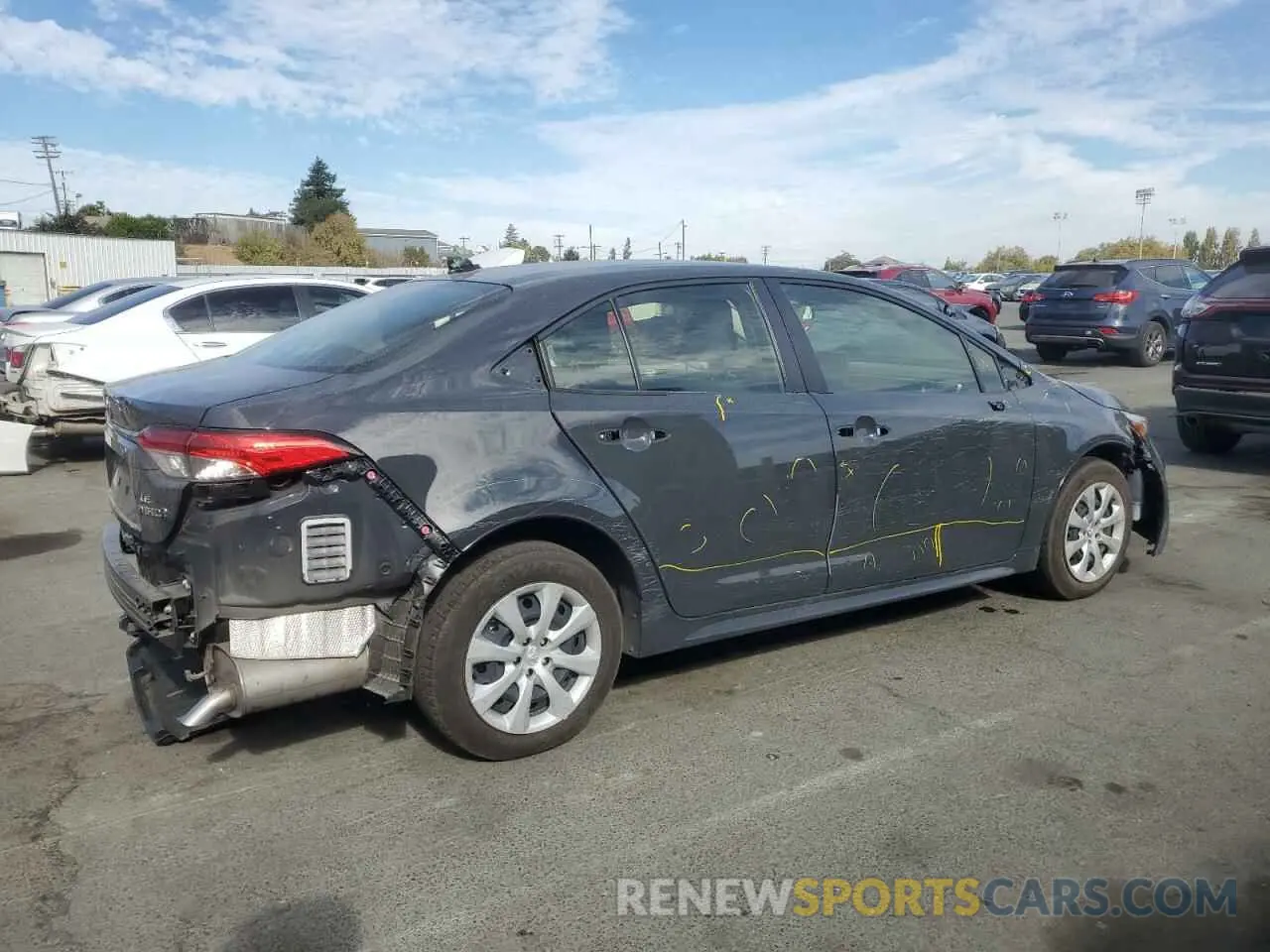 3 fotografías del automóvil dañado JTDBCMFE4P3026698 TOYOTA COROLLA 2023