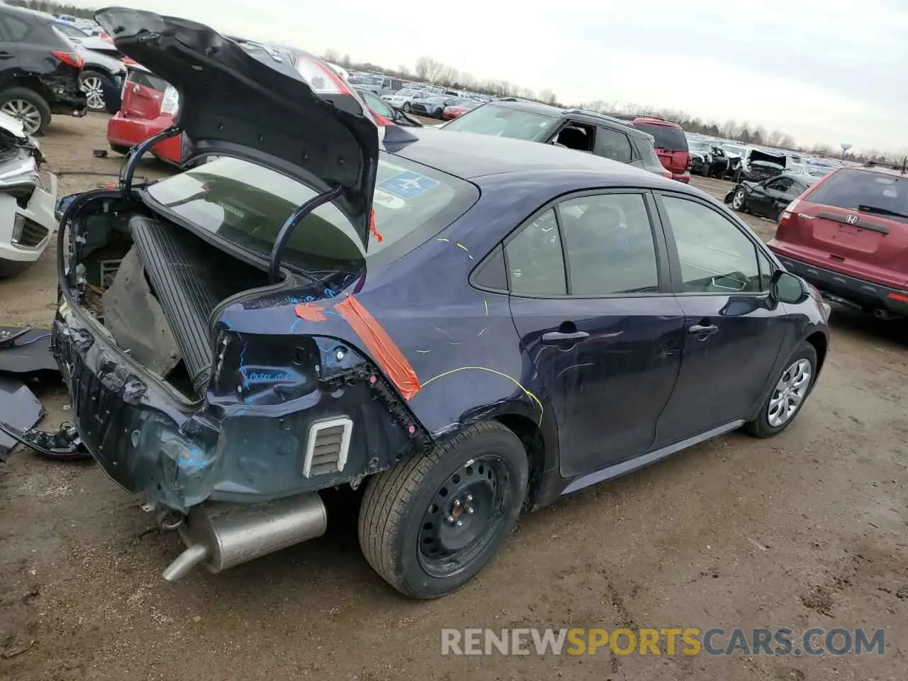 3 fotografías del automóvil dañado JTDBCMFE4PJ008472 TOYOTA COROLLA 2023