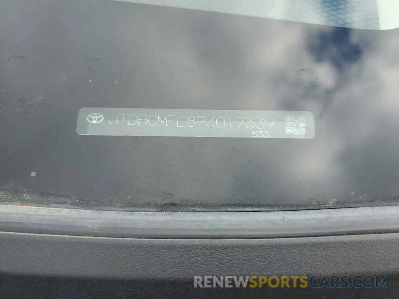 12 fotografías del automóvil dañado JTDBCMFE8P3017339 TOYOTA COROLLA 2023