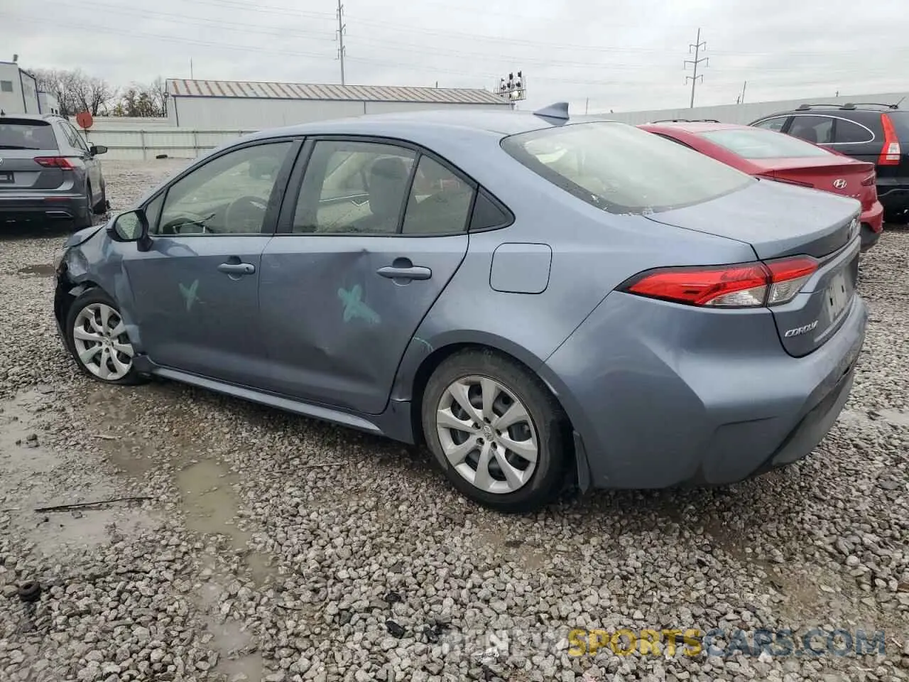 2 fotografías del automóvil dañado JTDBCMFEXP3008903 TOYOTA COROLLA 2023