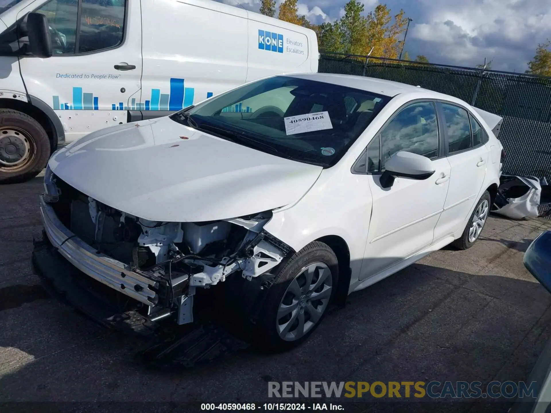 2 fotografías del automóvil dañado JTDBCMFEXP3017214 TOYOTA COROLLA 2023